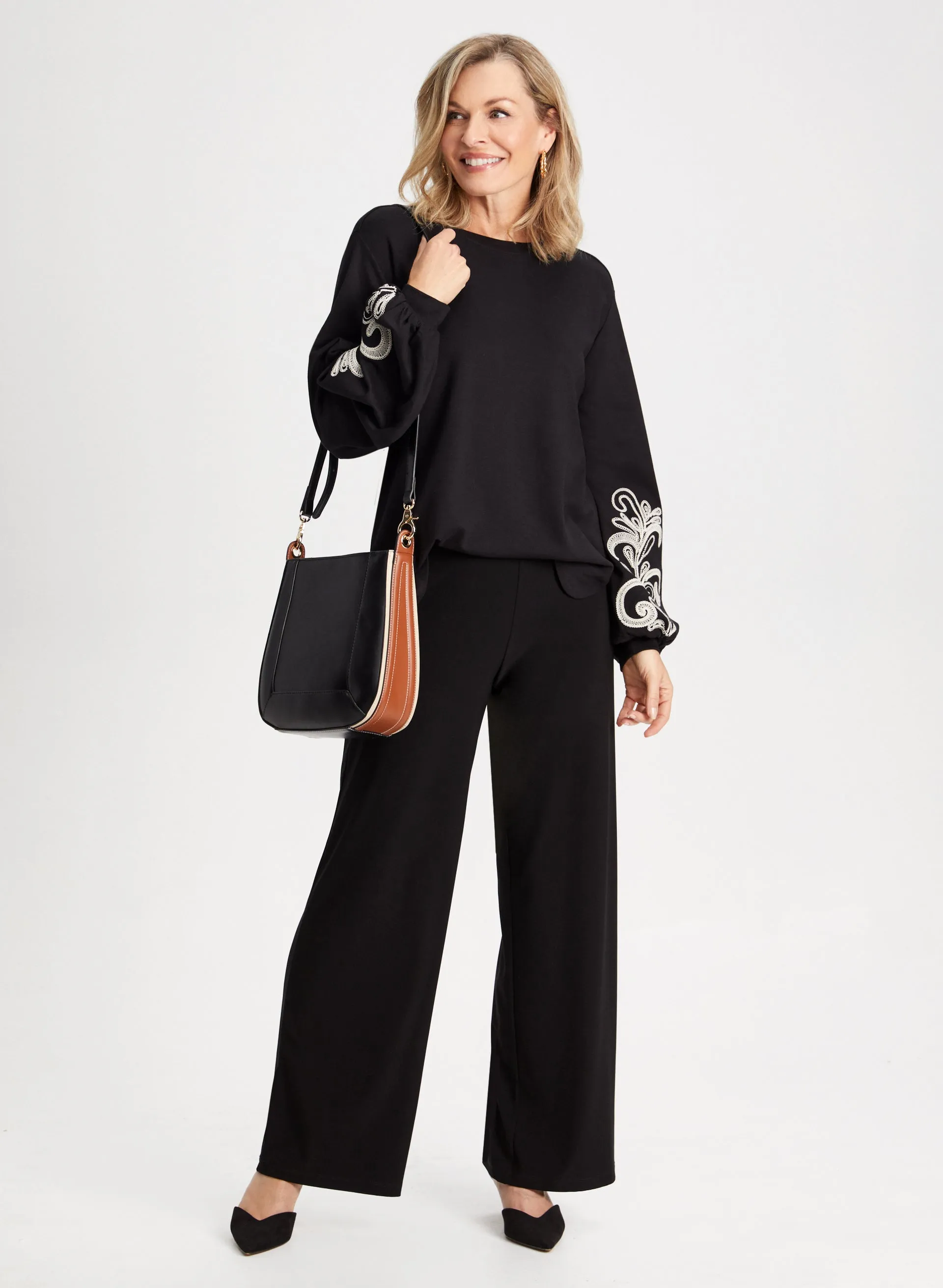 Paisley Motif Top & Wide Leg Pants sold by Laura