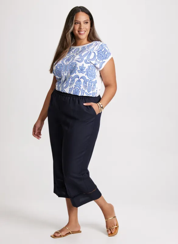 Abstract Floral T-Shirt & Wide Leg Capris sold by Laura