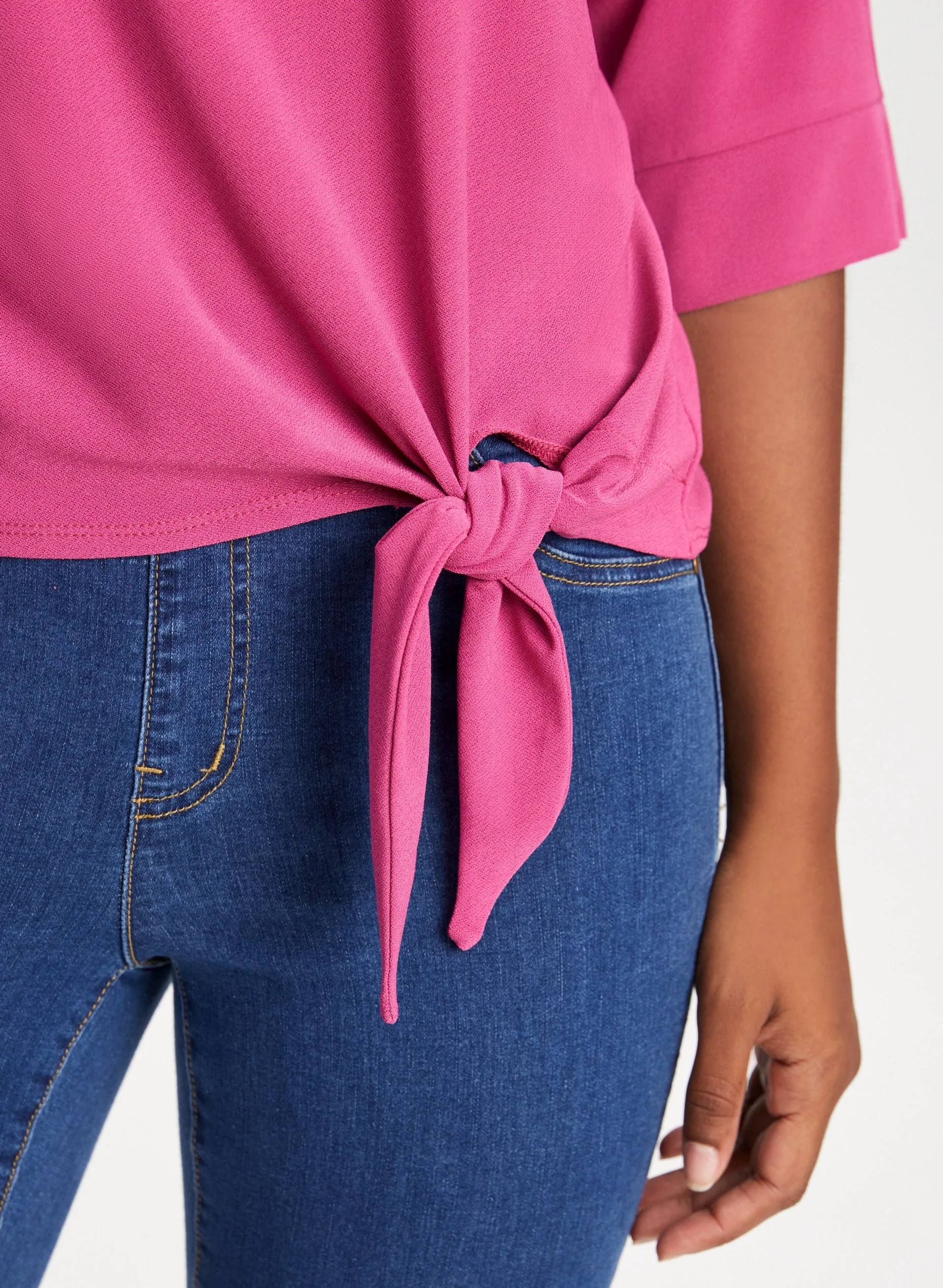 Tie Detail Elbow Sleeve Top sold by Laura product image thumbnail 5