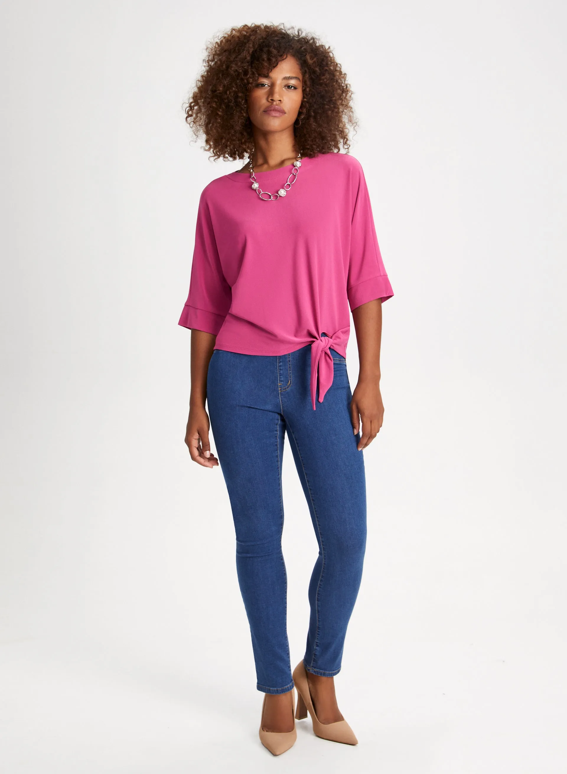 Tie Detail Elbow Sleeve Top sold by Laura product image thumbnail 3