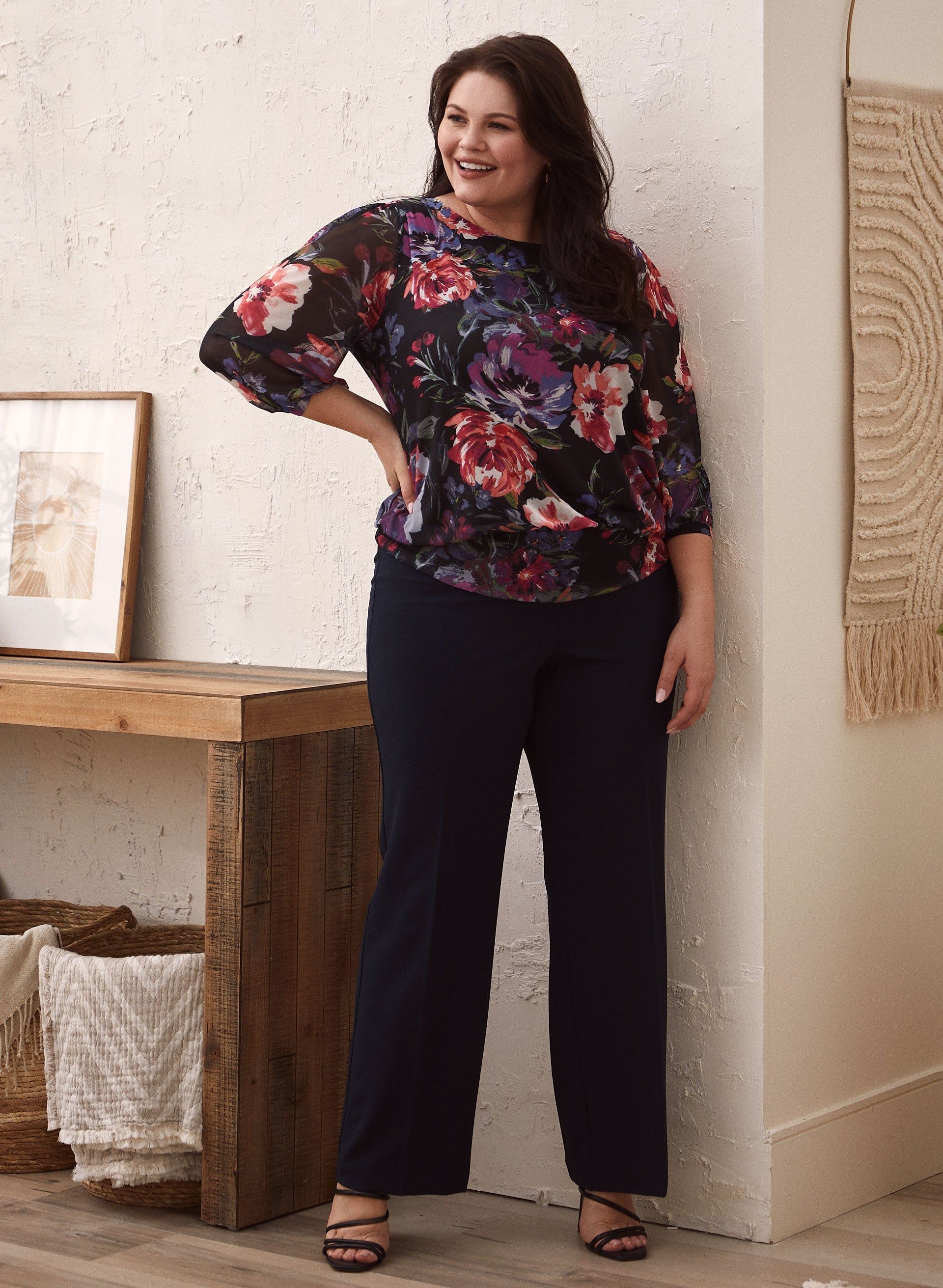 3/4 Sleeve Floral Print Top sold by Laura product image thumbnail 3
