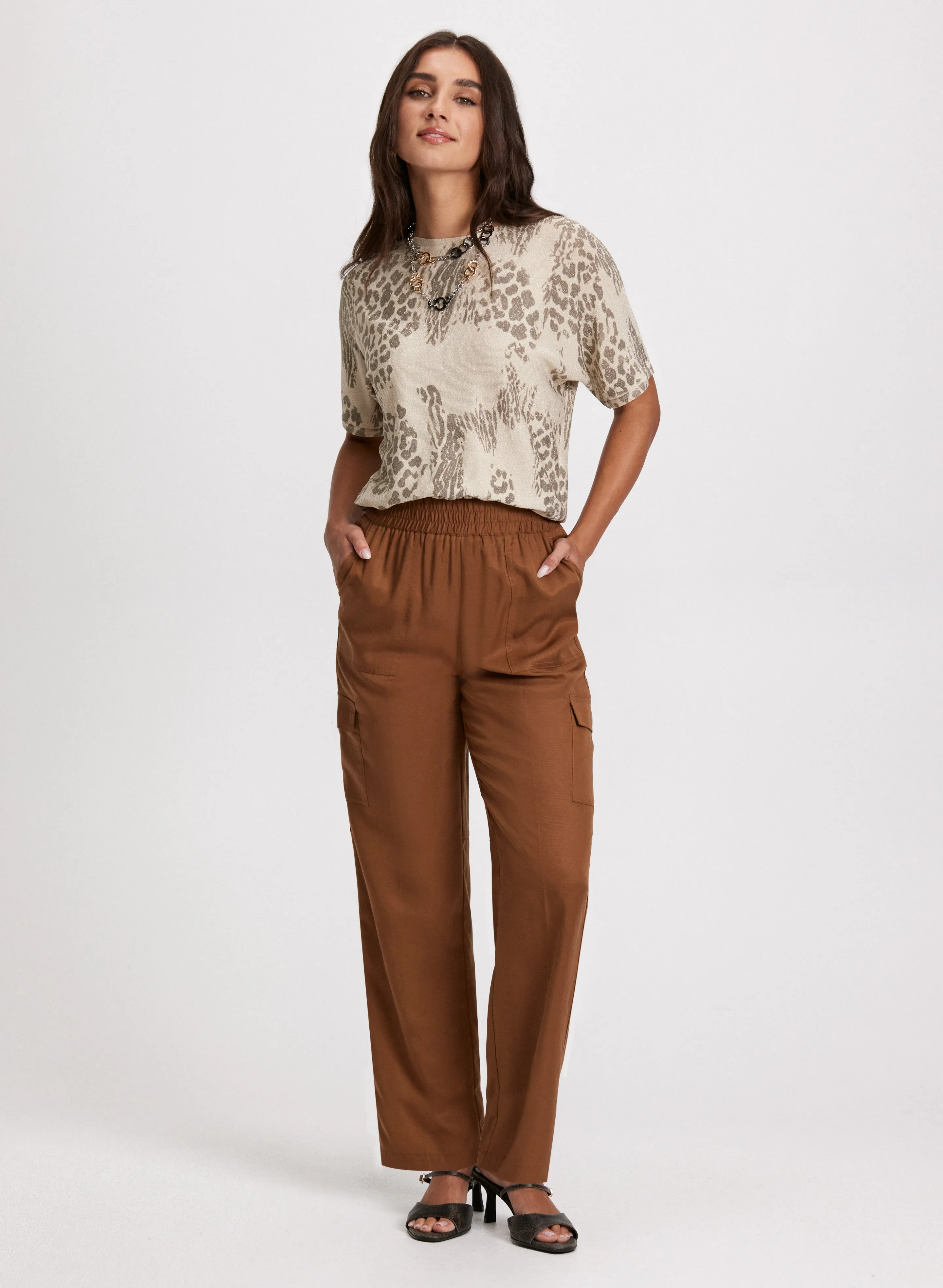 Leopard Print Sweater & Cargo Pants sold by Laura