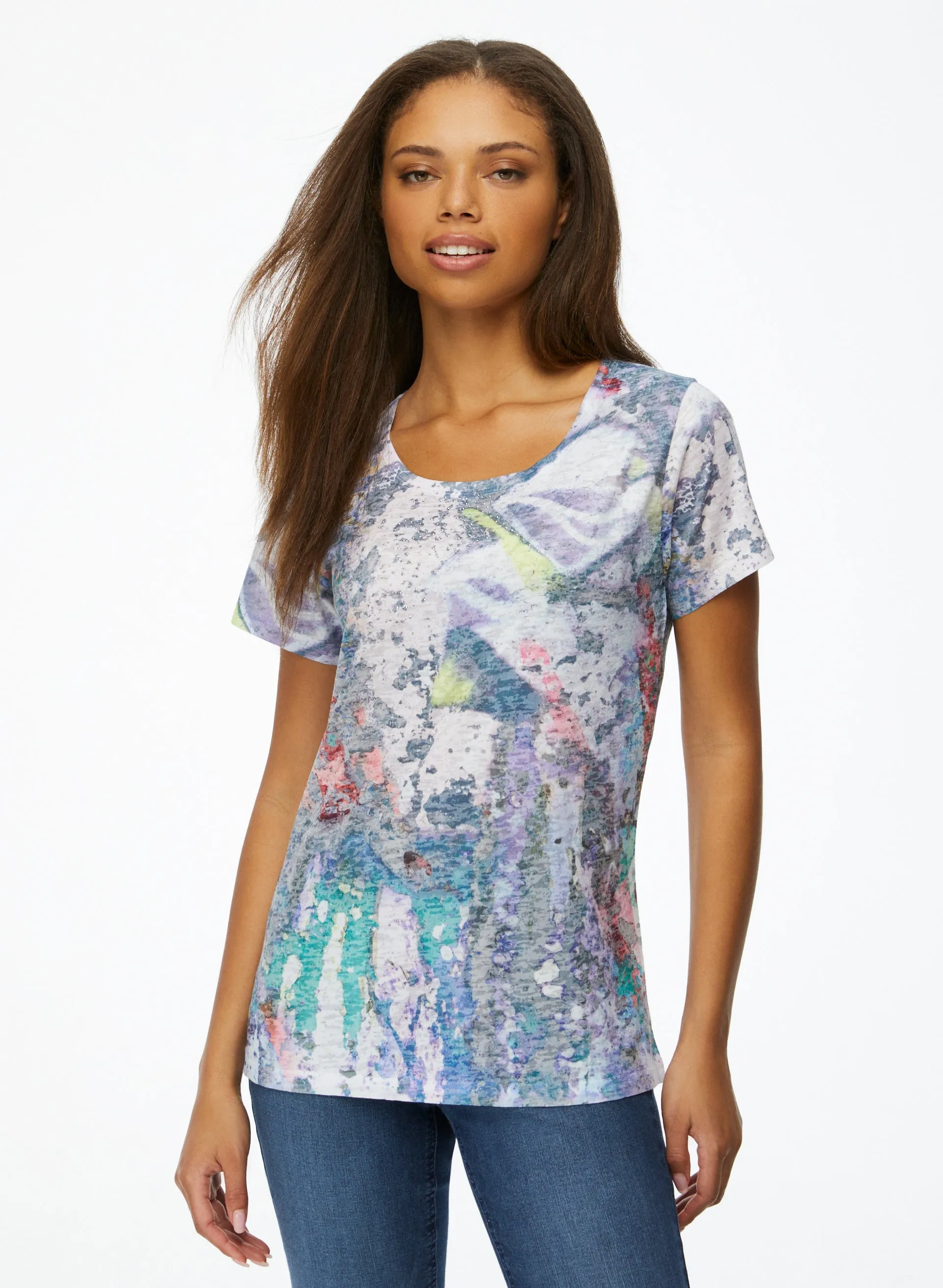 Vex - Abstract Print Tee sold by Laura