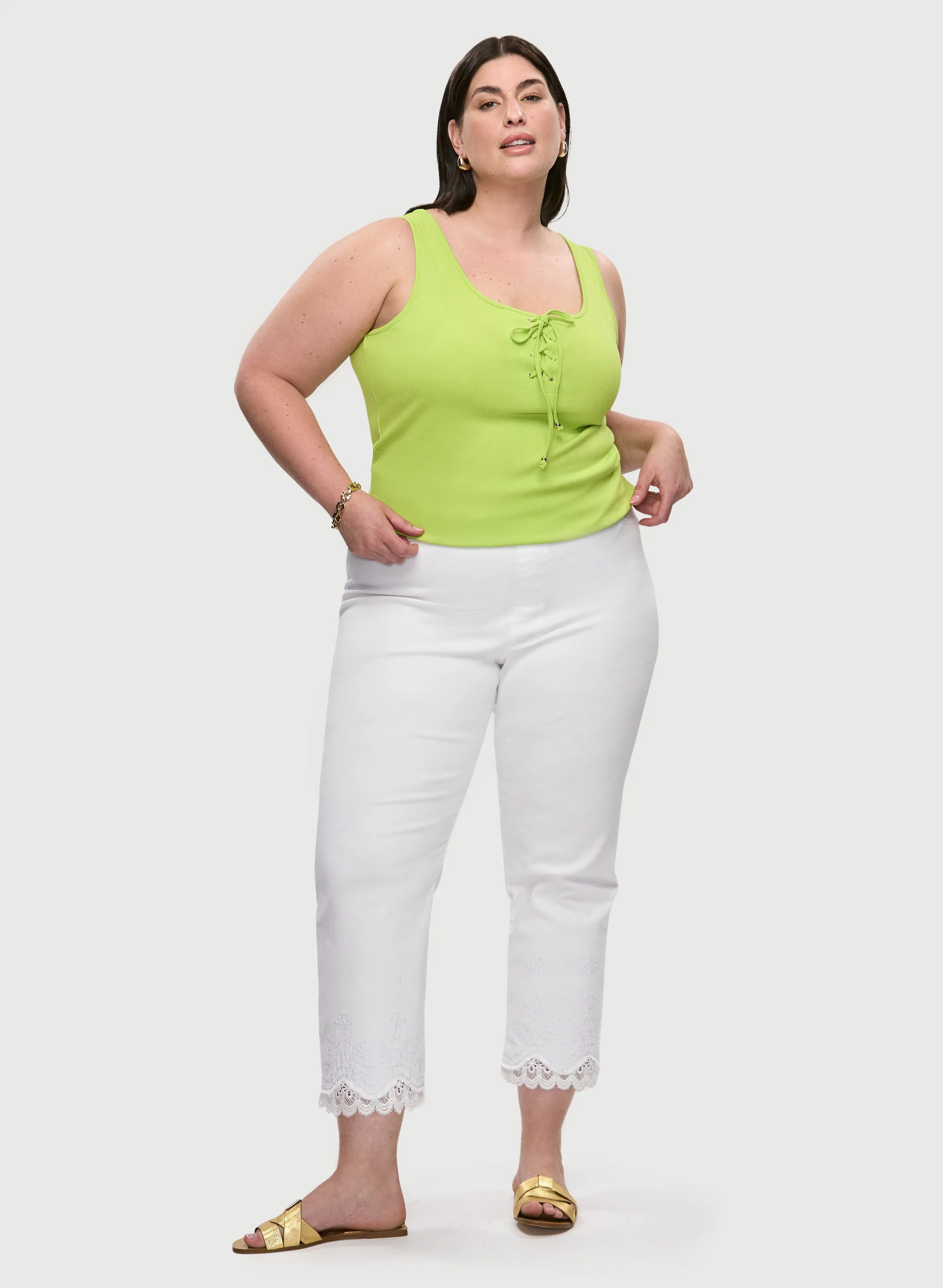 Lace-Up Ribbed Tank sold by Laura product image thumbnail 3