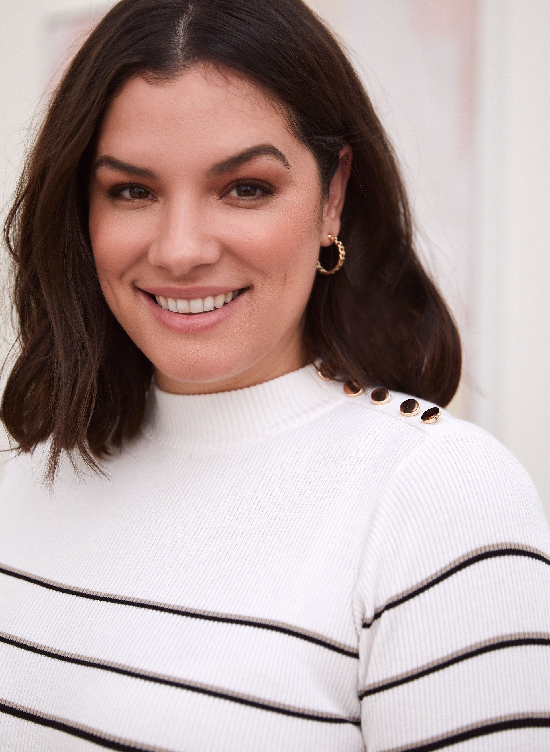 Button Detail Stripe Print Sweater sold by Laura product image thumbnail 3