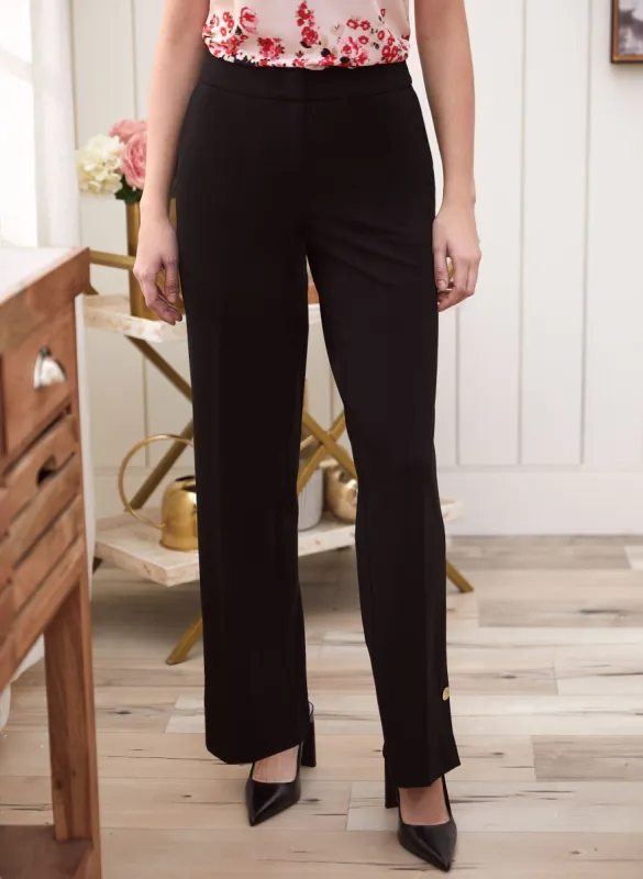 Button Detail Modern Fit Pants sold by Laura