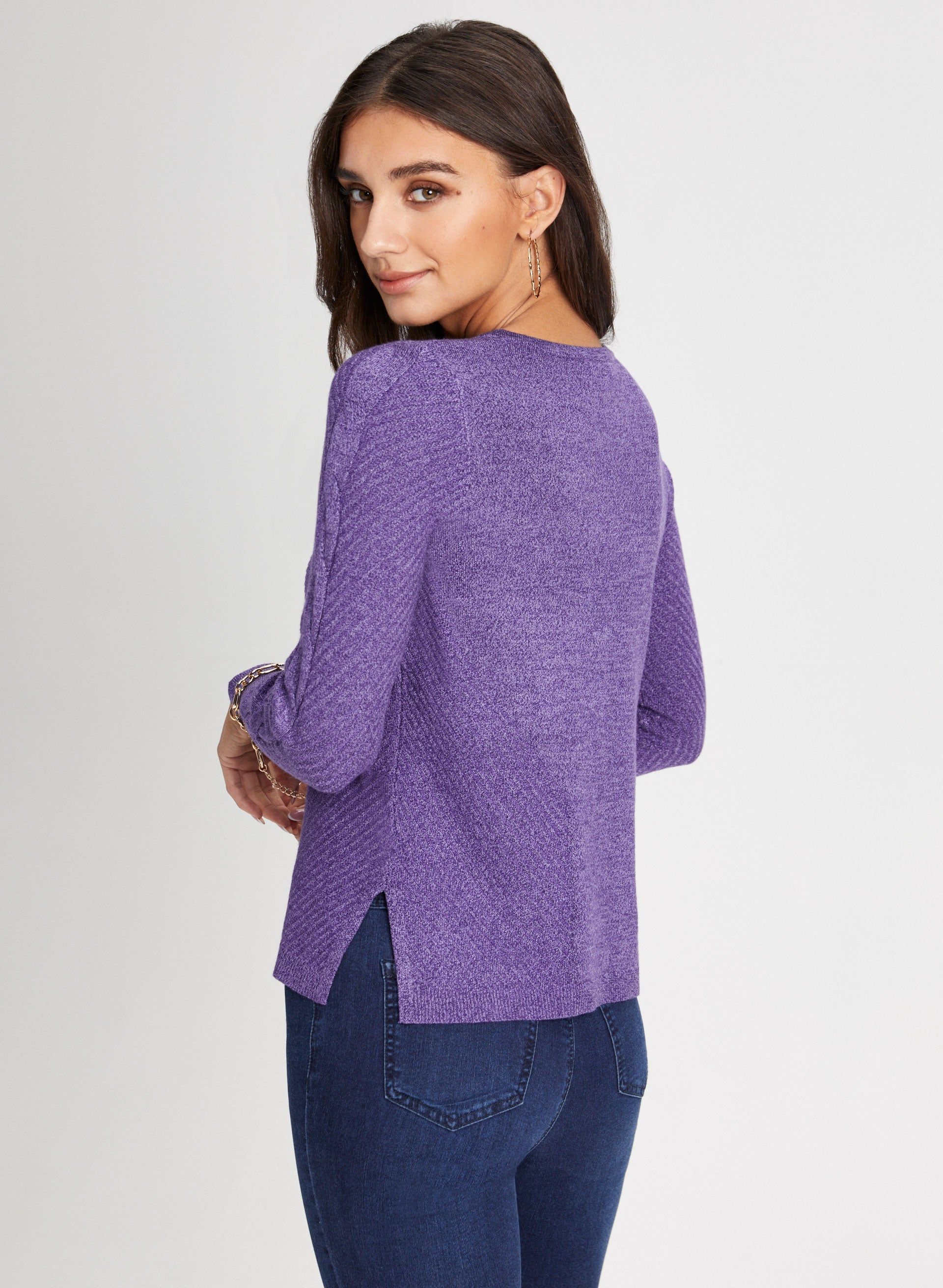 Ribbed & Cable Knit Sweater sold by Laura product image thumbnail 4