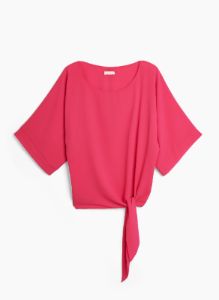 Side Tie Chiffon Blouse sold by Laura