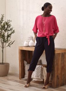Side Tie Chiffon Blouse sold by Laura
