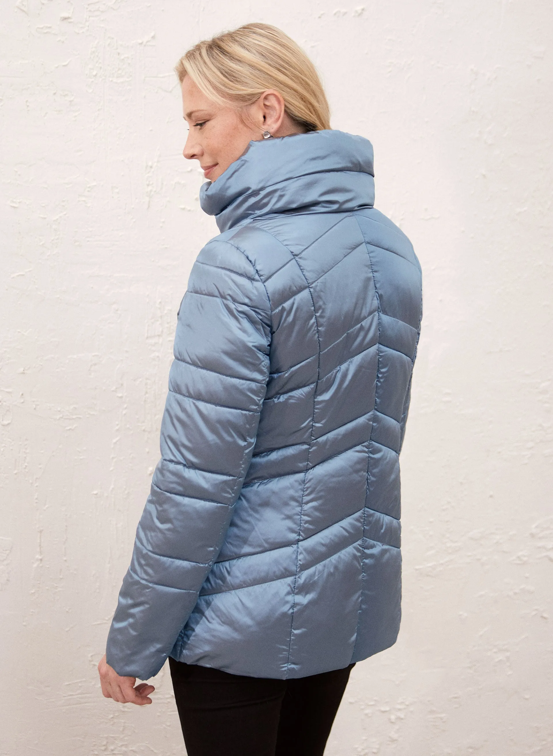 Chevron Quilted Coat sold by Laura product image thumbnail 2
