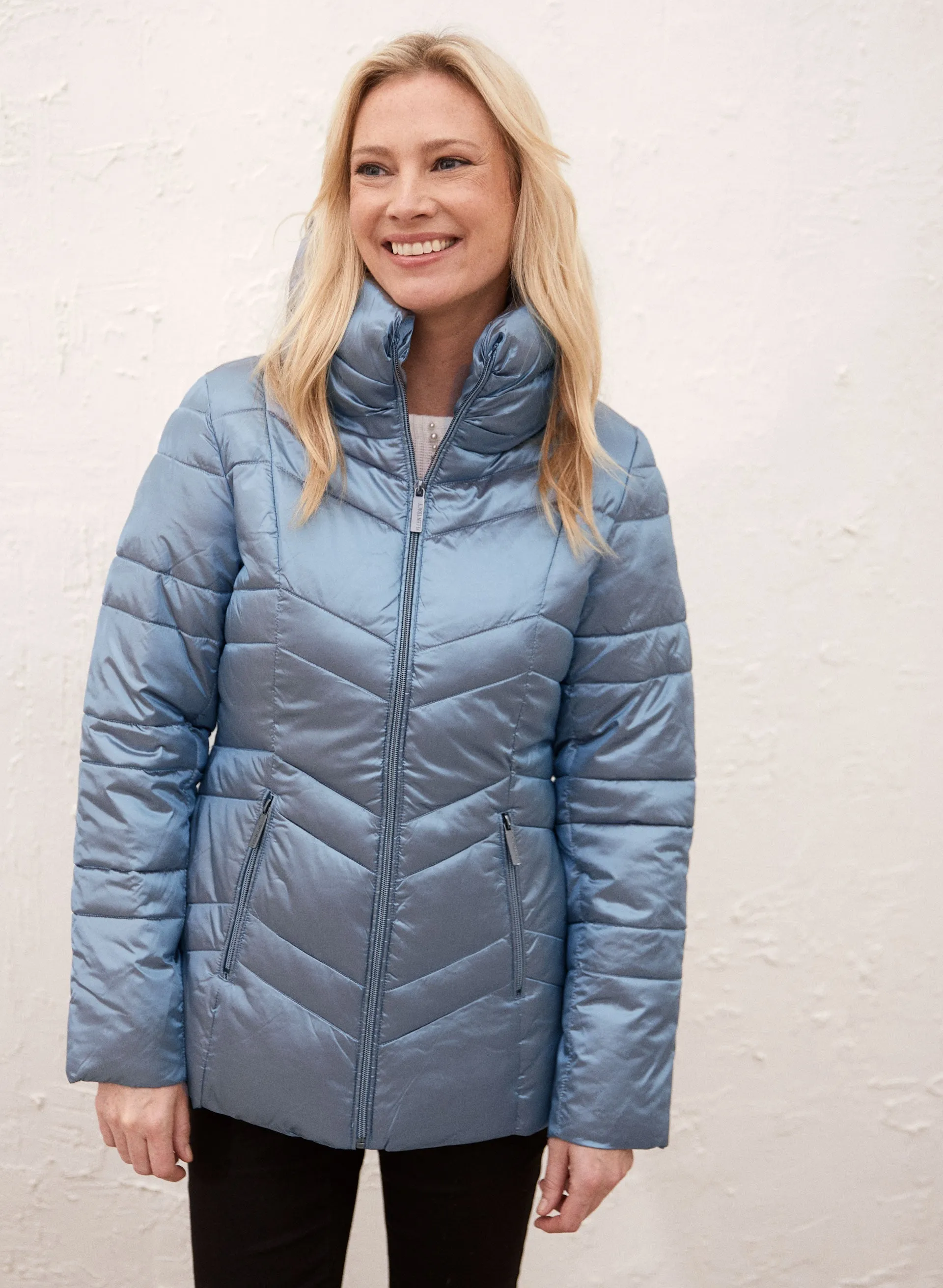 Chevron Quilted Coat sold by Laura