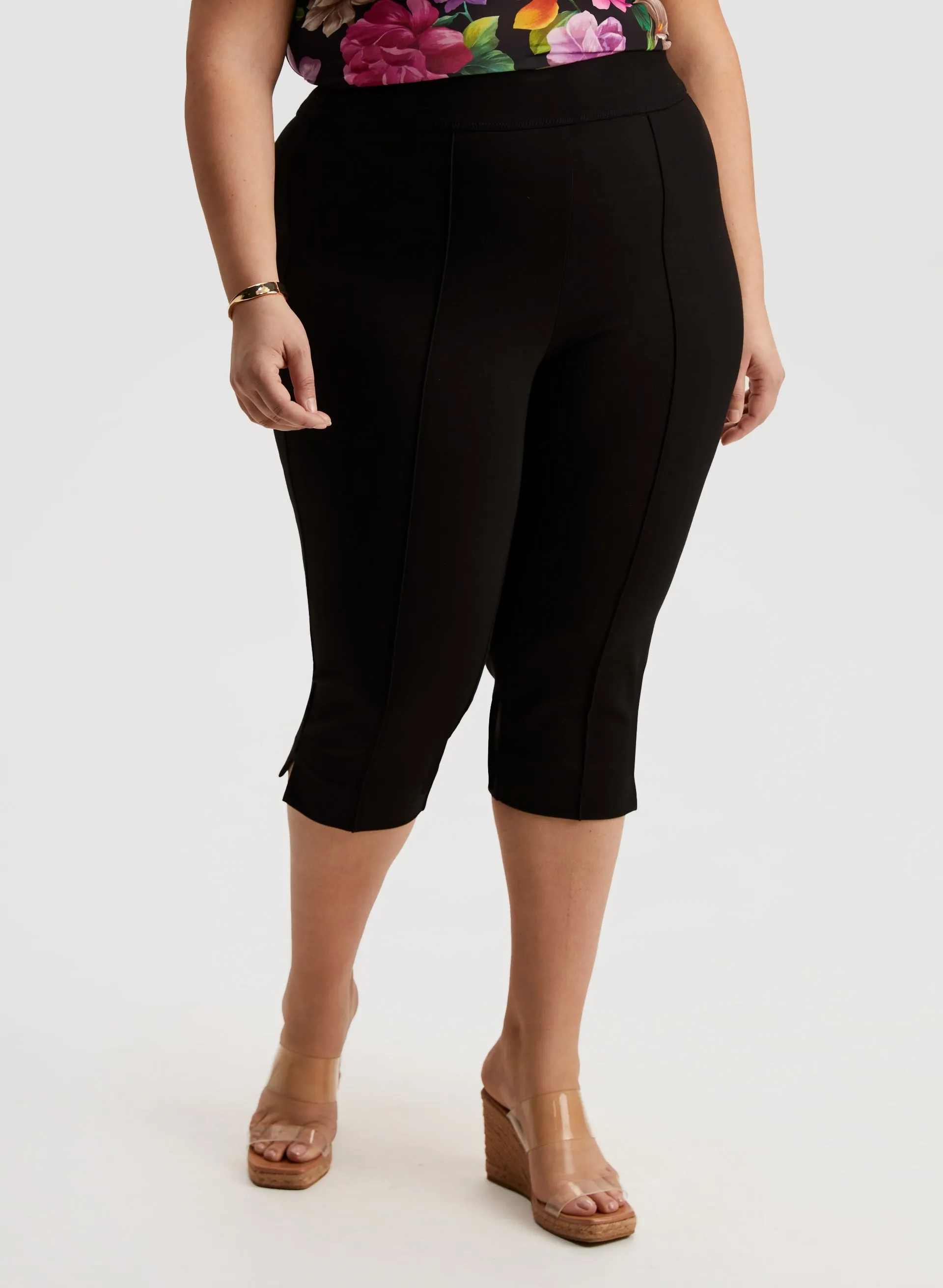 Hem Slit Capris sold by Laura