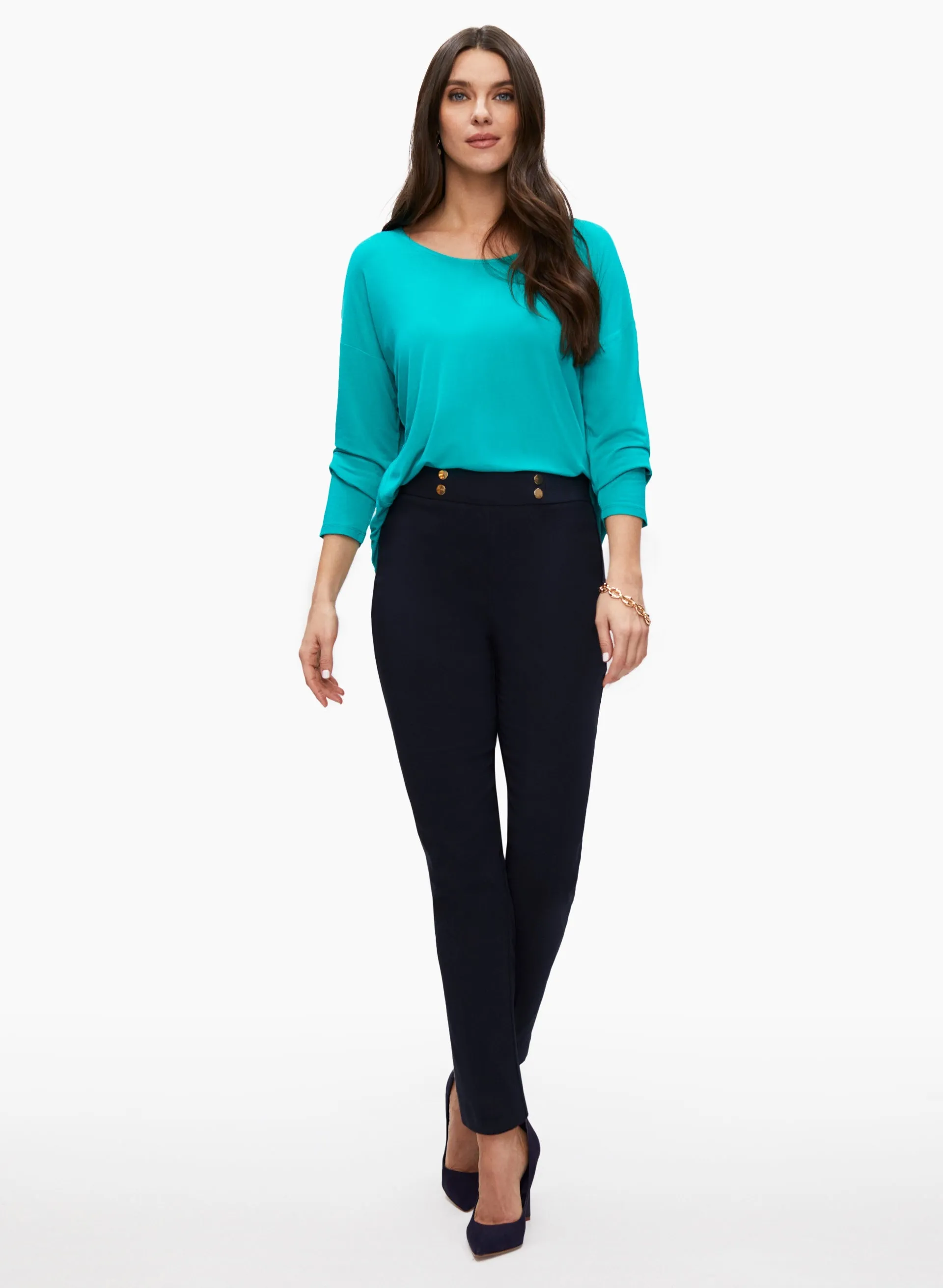 Pull-On Button Detail Pants sold by Laura product image thumbnail 3