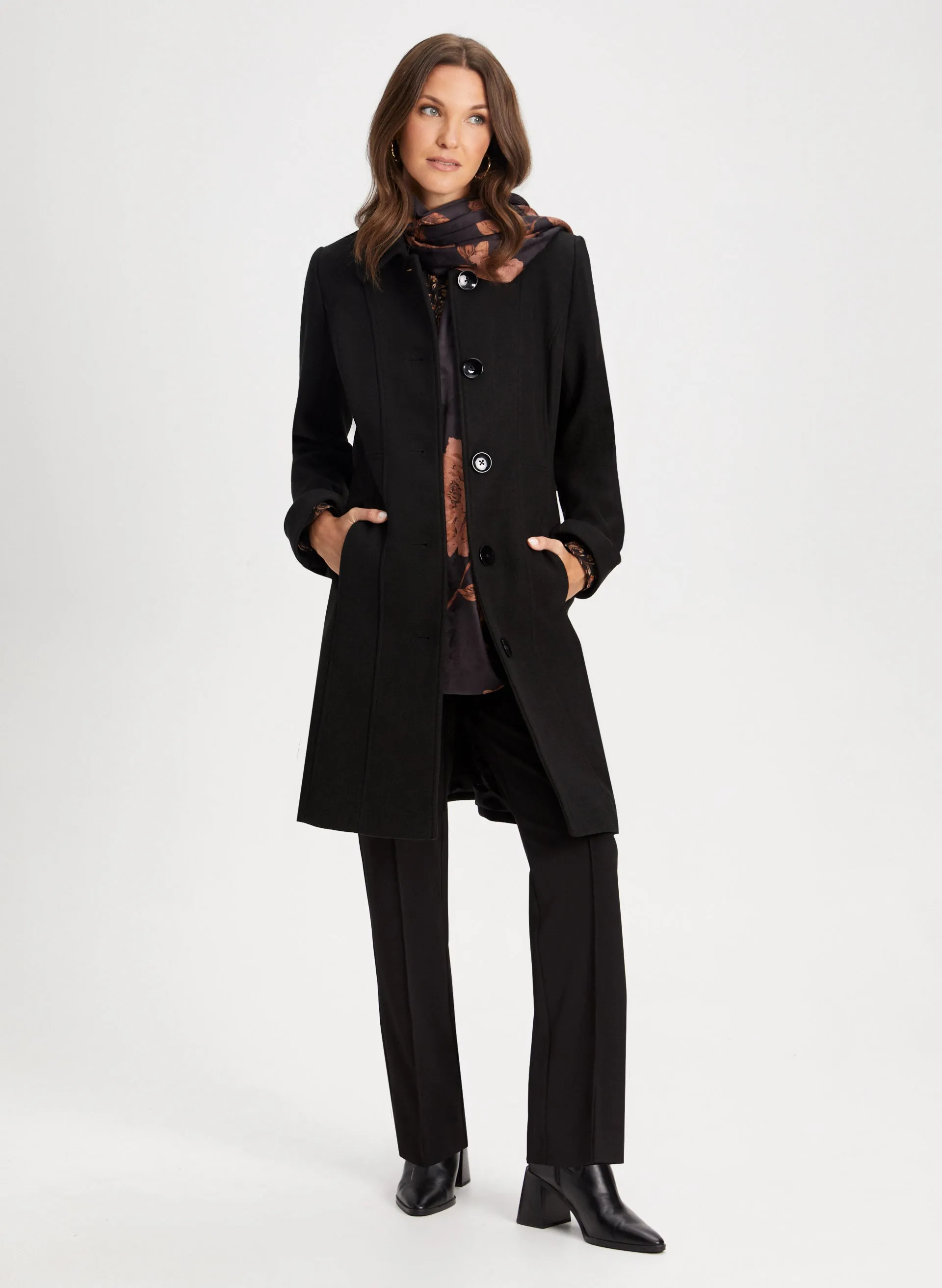 Stretch Wool Blend Coat sold by Laura product image thumbnail 3