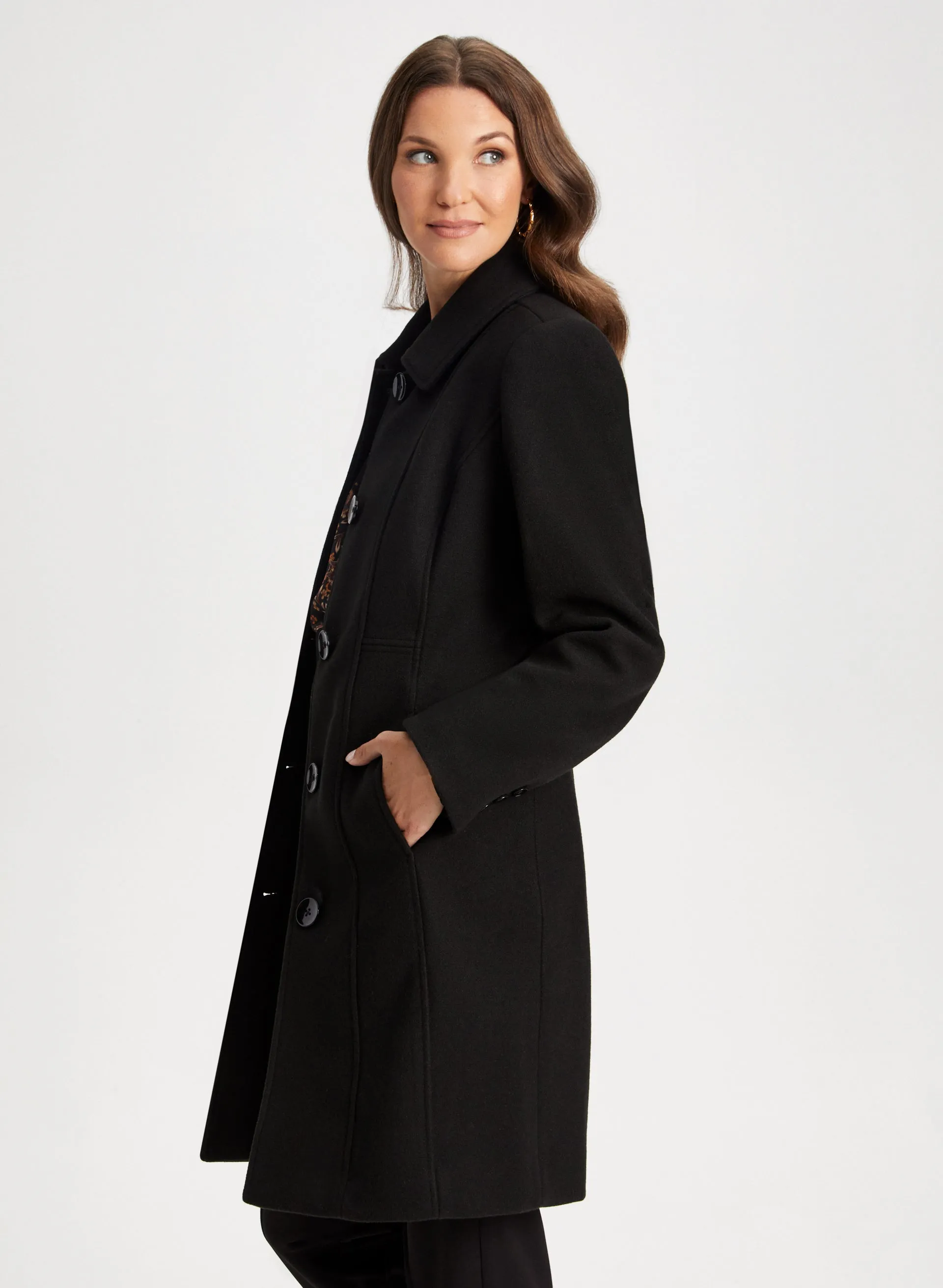 Stretch Wool Blend Coat sold by Laura product image thumbnail 2