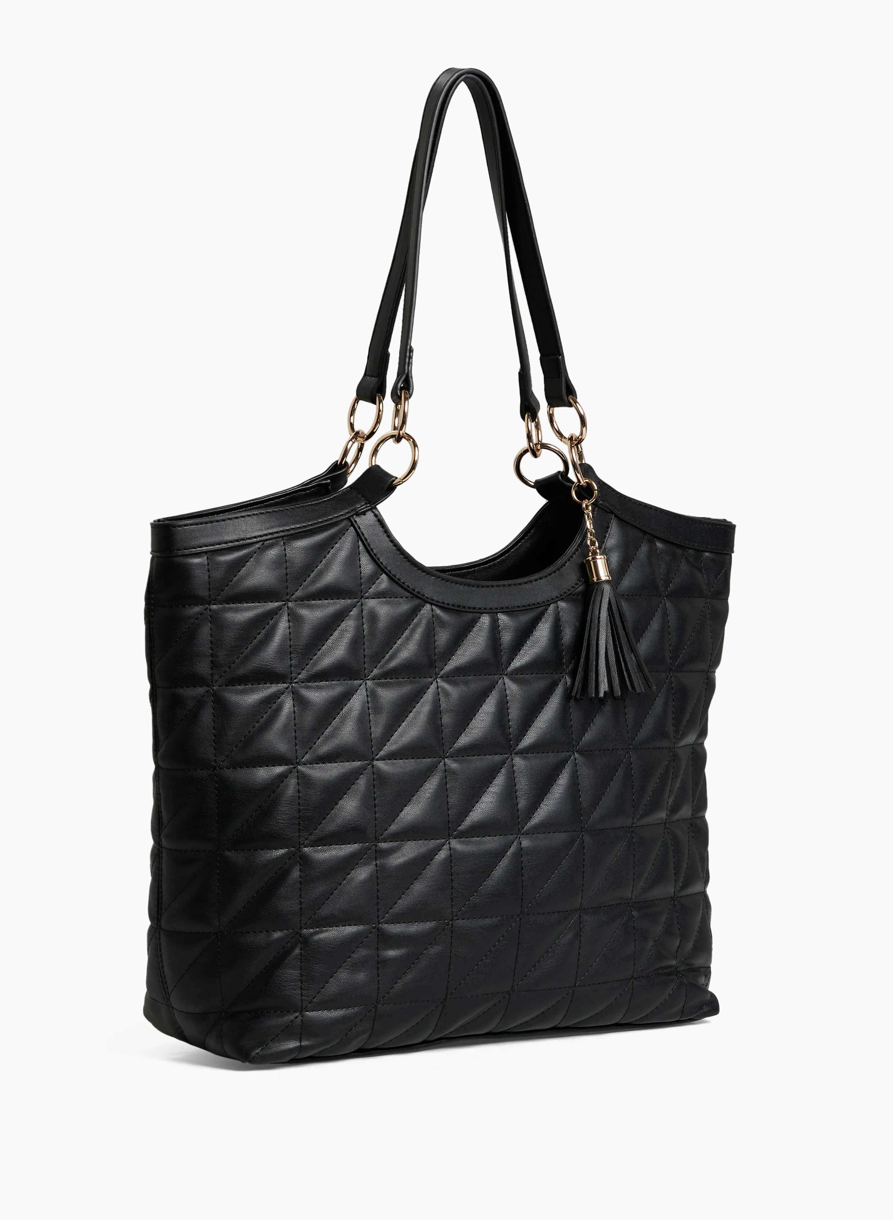 Quilted Vegan Leather Tote Bag sold by Laura