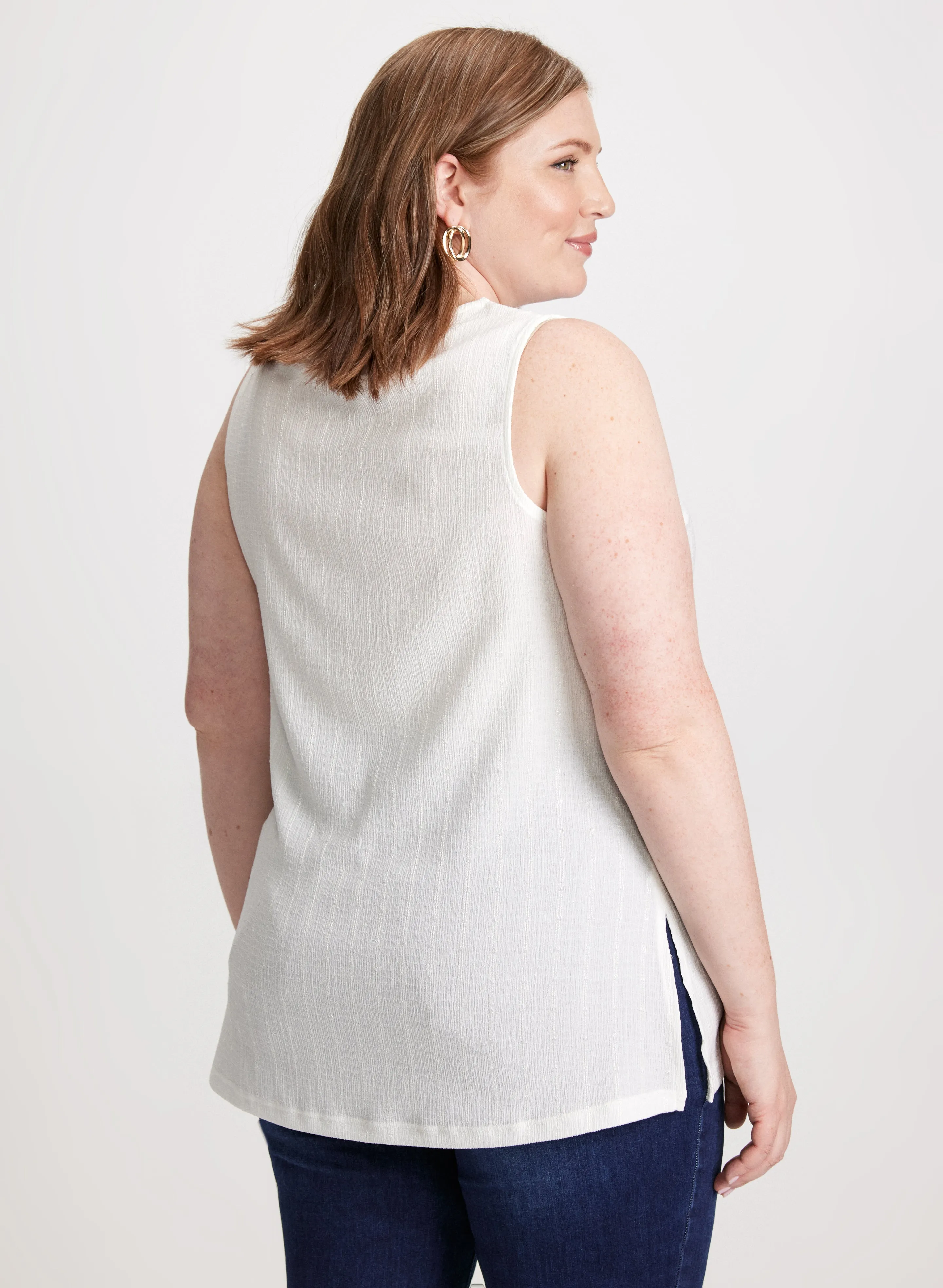 Embroidered Stripes Sleeveless Blouse sold by Laura product image thumbnail 4