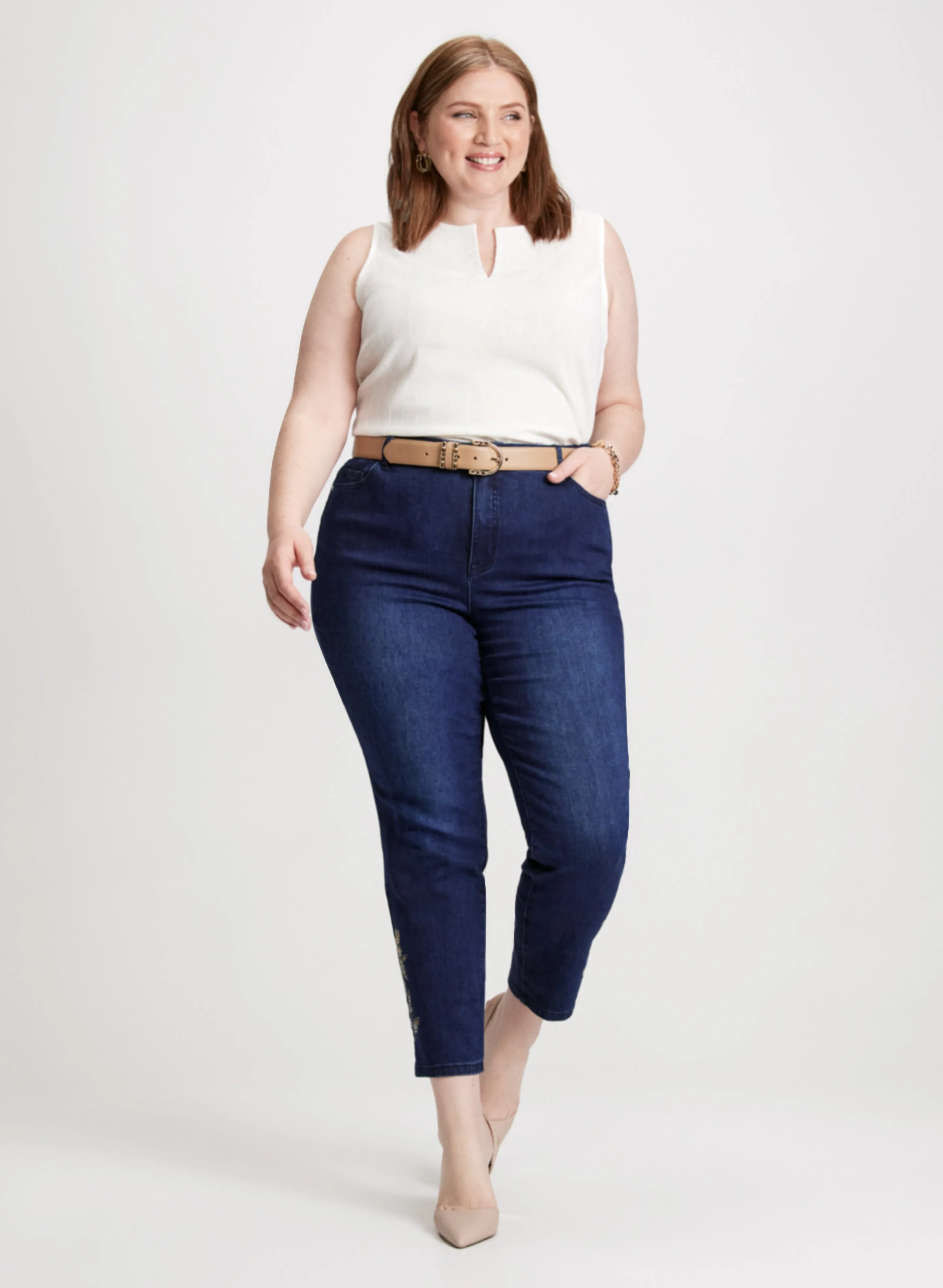 Embroidered Stripes Sleeveless Blouse sold by Laura product image thumbnail 3