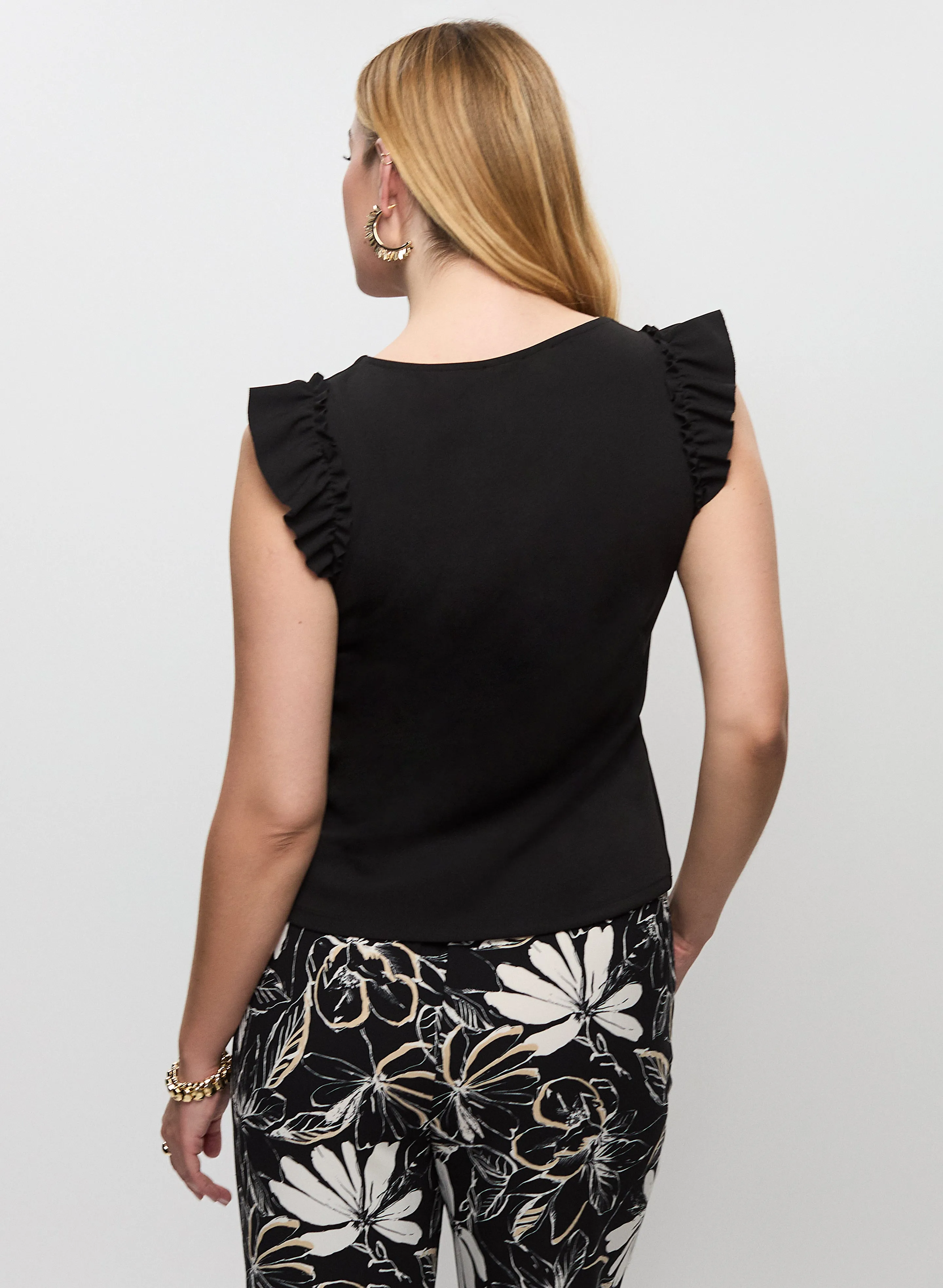 Ruffle Cap Sleeve Top sold by Laura product image thumbnail 4