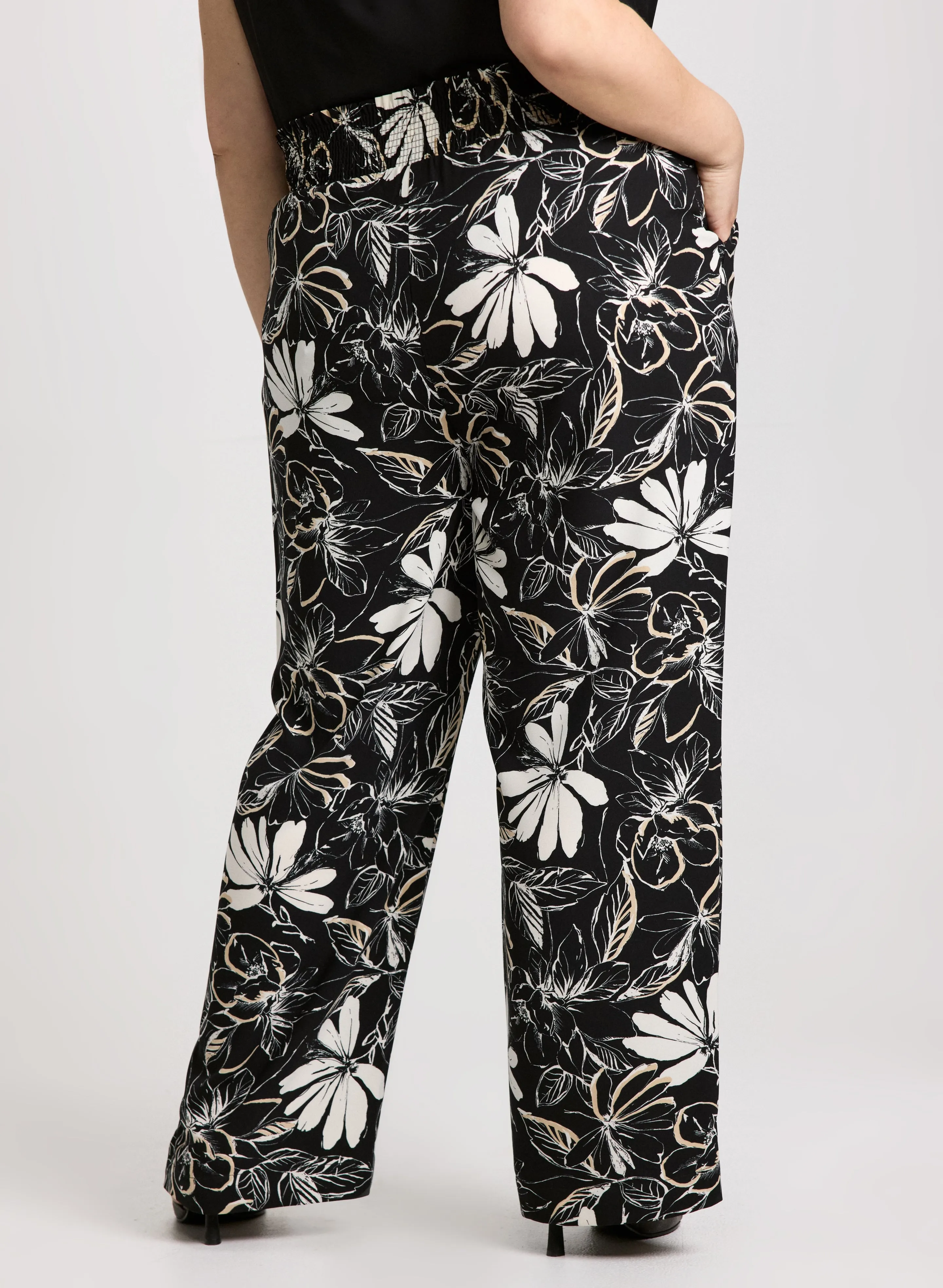 Crepe Floral Wide Leg Pants sold by Laura product image thumbnail 2