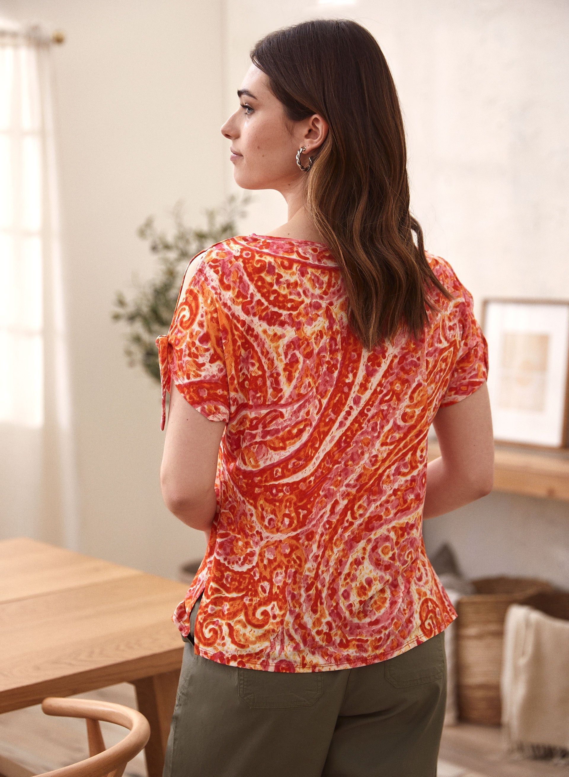 Cold Shoulder Paisley Print Top sold by Laura product image thumbnail 4