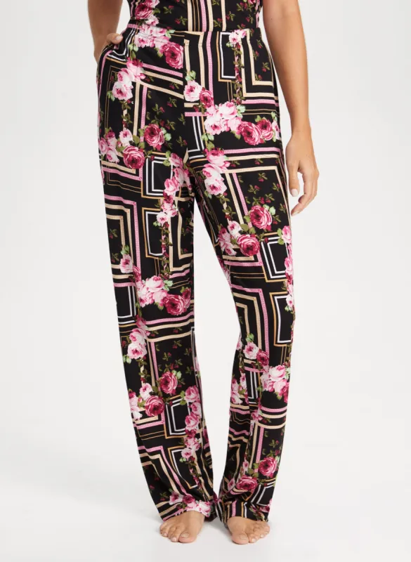 Patchwork Print Pyjama Pants sold by Laura