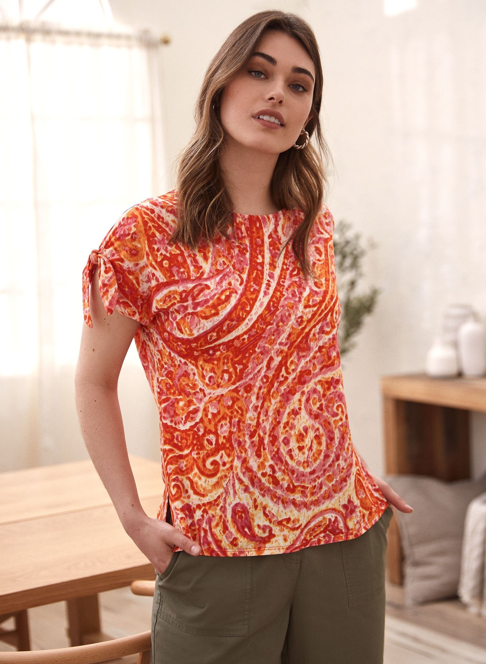 Cold Shoulder Paisley Print Top sold by Laura product image thumbnail 2