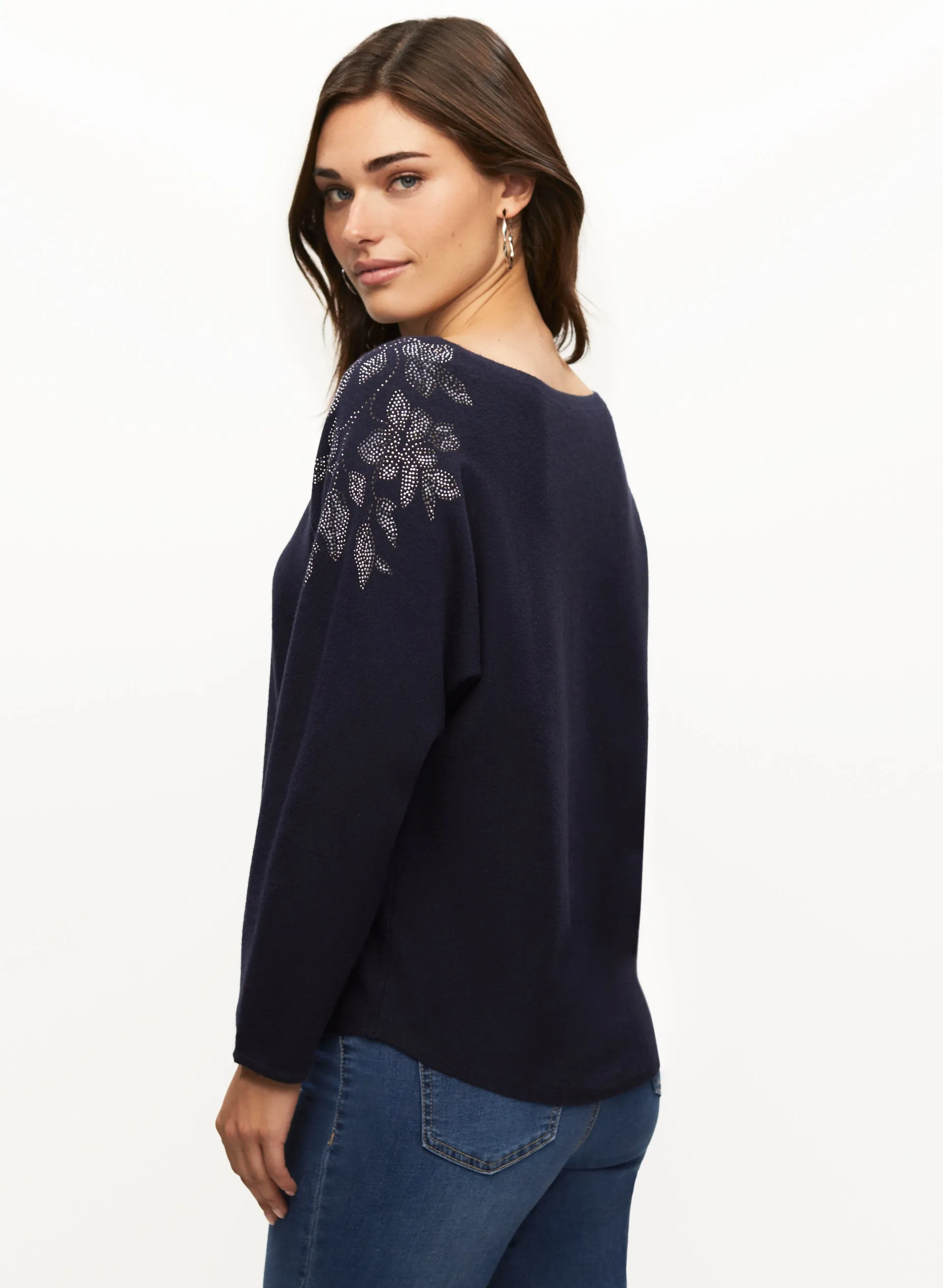 Rhinestone Detail Knit Sweater sold by Laura product image thumbnail 4