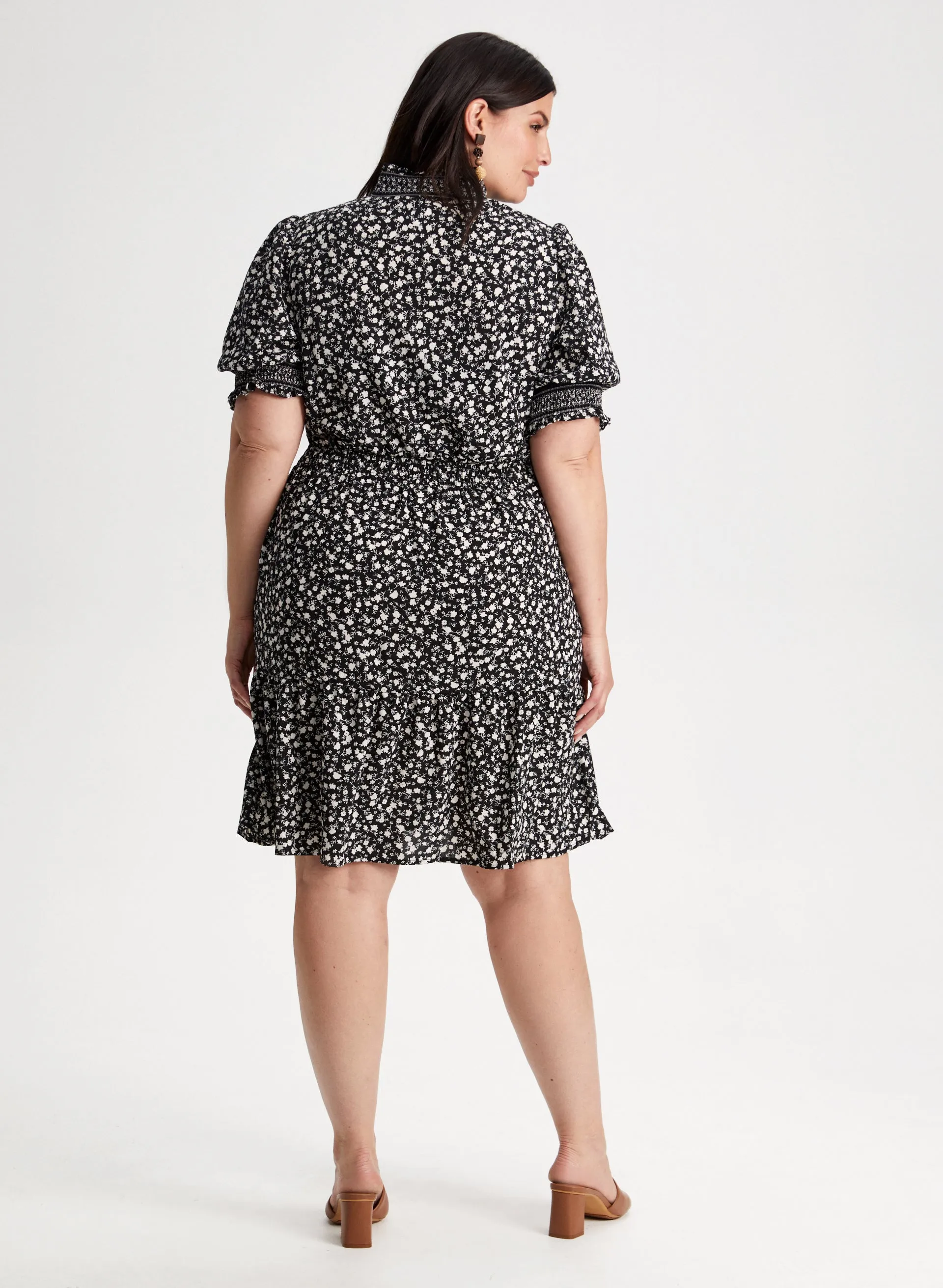 Smocked Floral Print Dress sold by Laura product image thumbnail 2