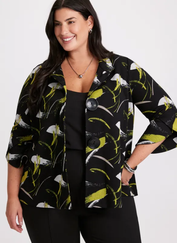 Joseph Ribkoff - Abstract High Neck Jacket sold by Laura