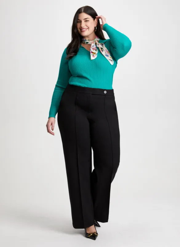 Shirt Collar Sweater & Wide Leg Pants sold by Laura