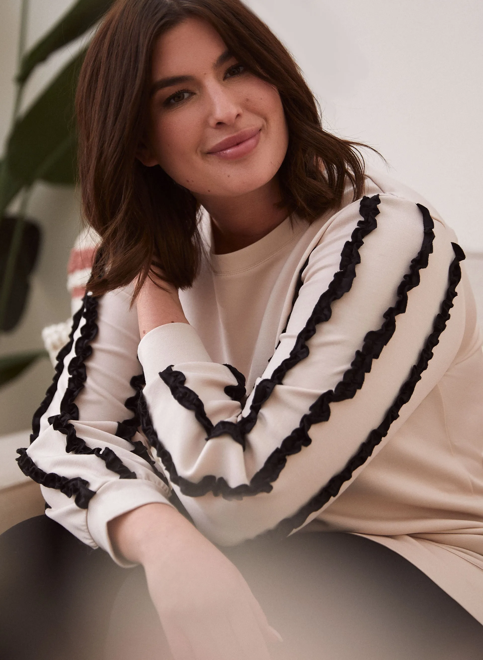 Ruffle Sleeve Sweatshirt sold by Laura product image thumbnail 2