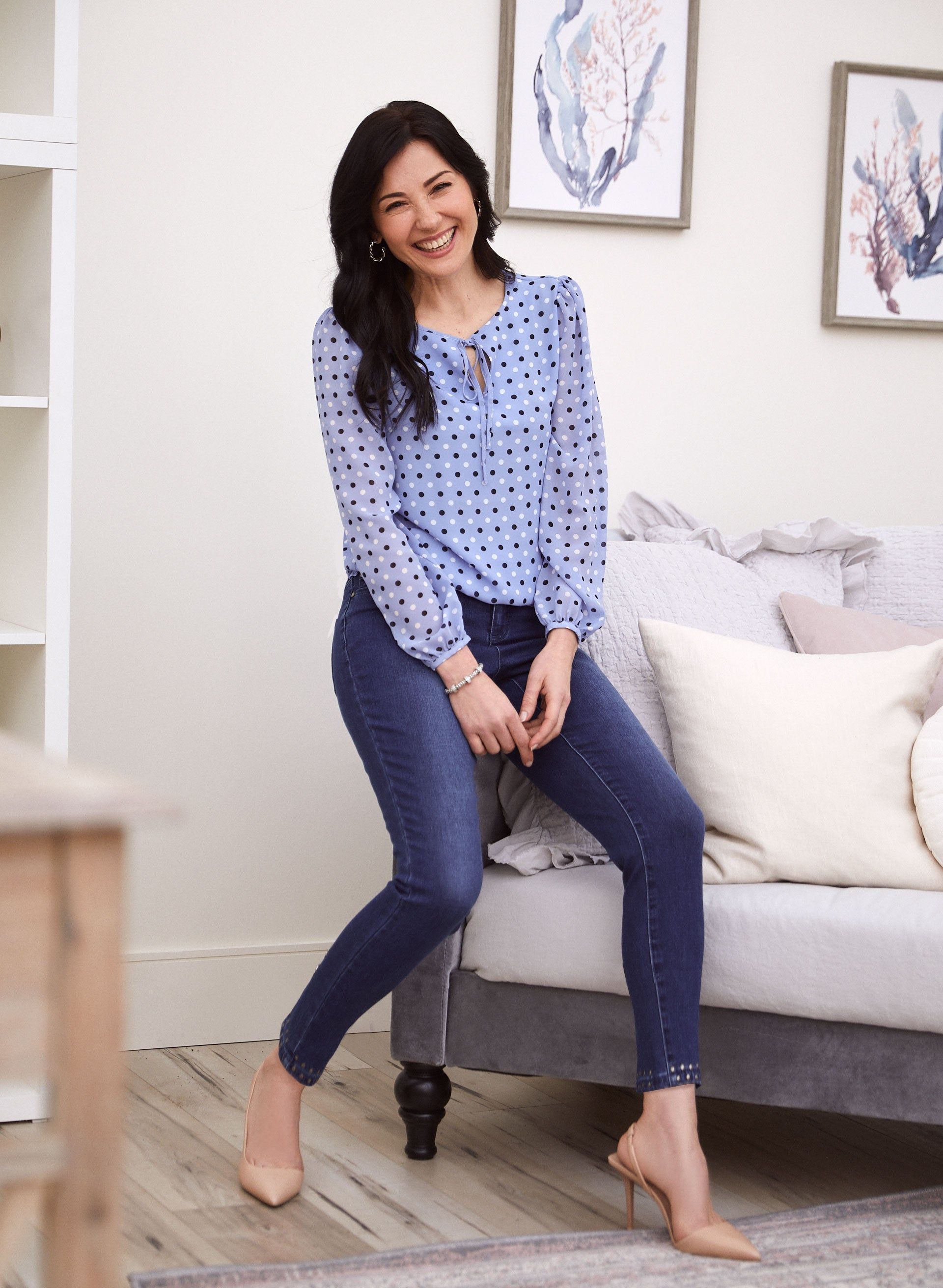 Dot Print Chiffon Blouse sold by Laura product image thumbnail 3