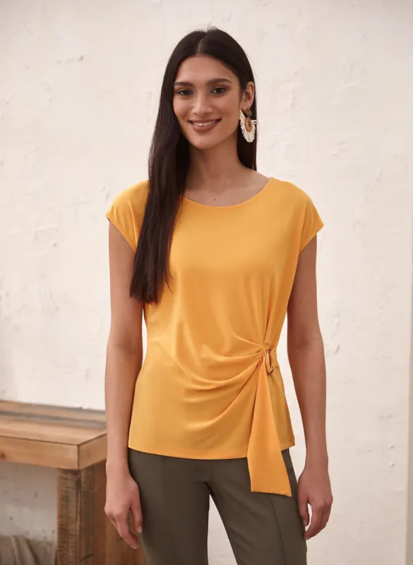 Side Detail Cap Sleeve Top sold by Laura