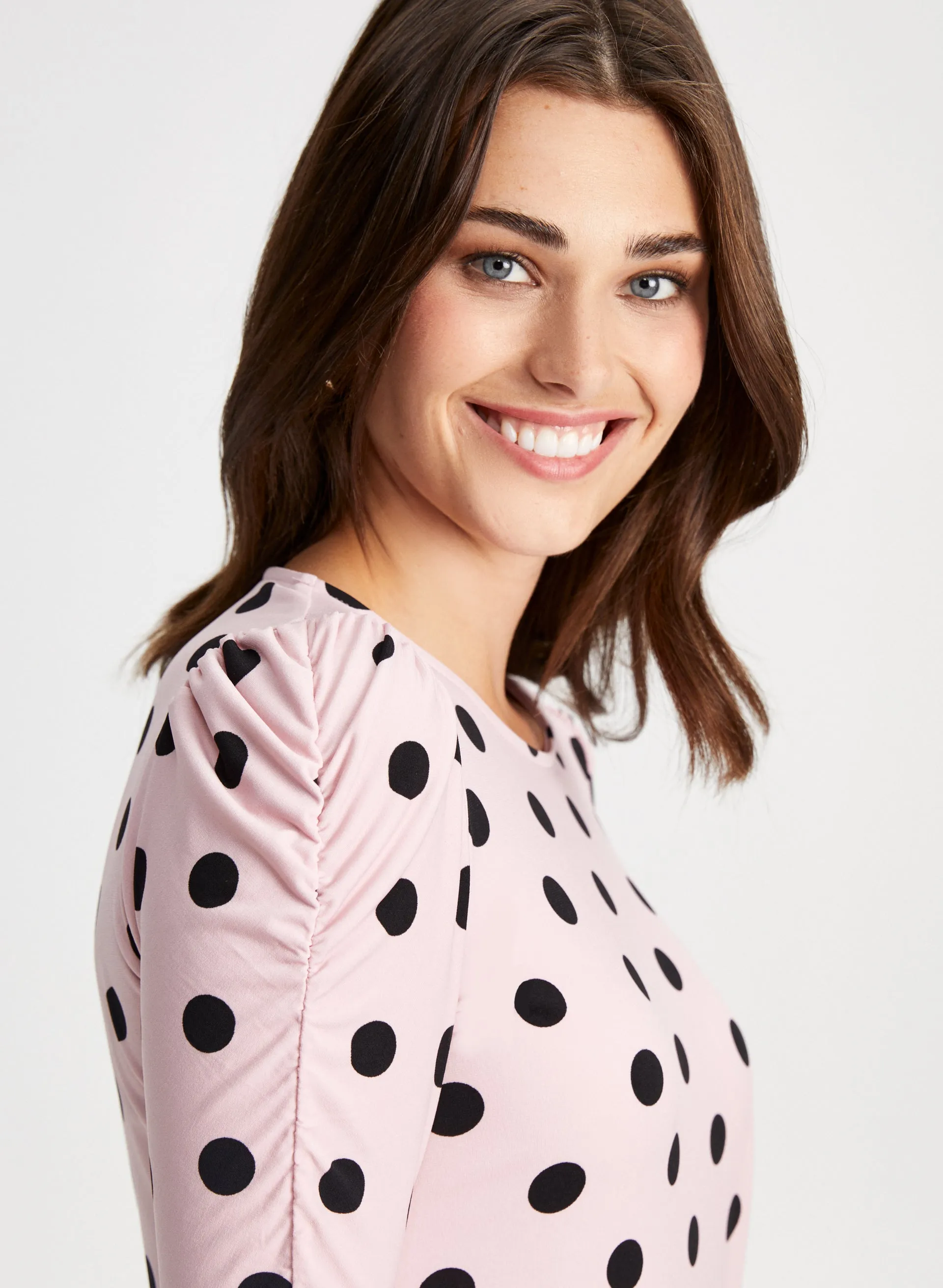 Dot Print 3/4 Sleeve Top sold by Laura product image thumbnail 2