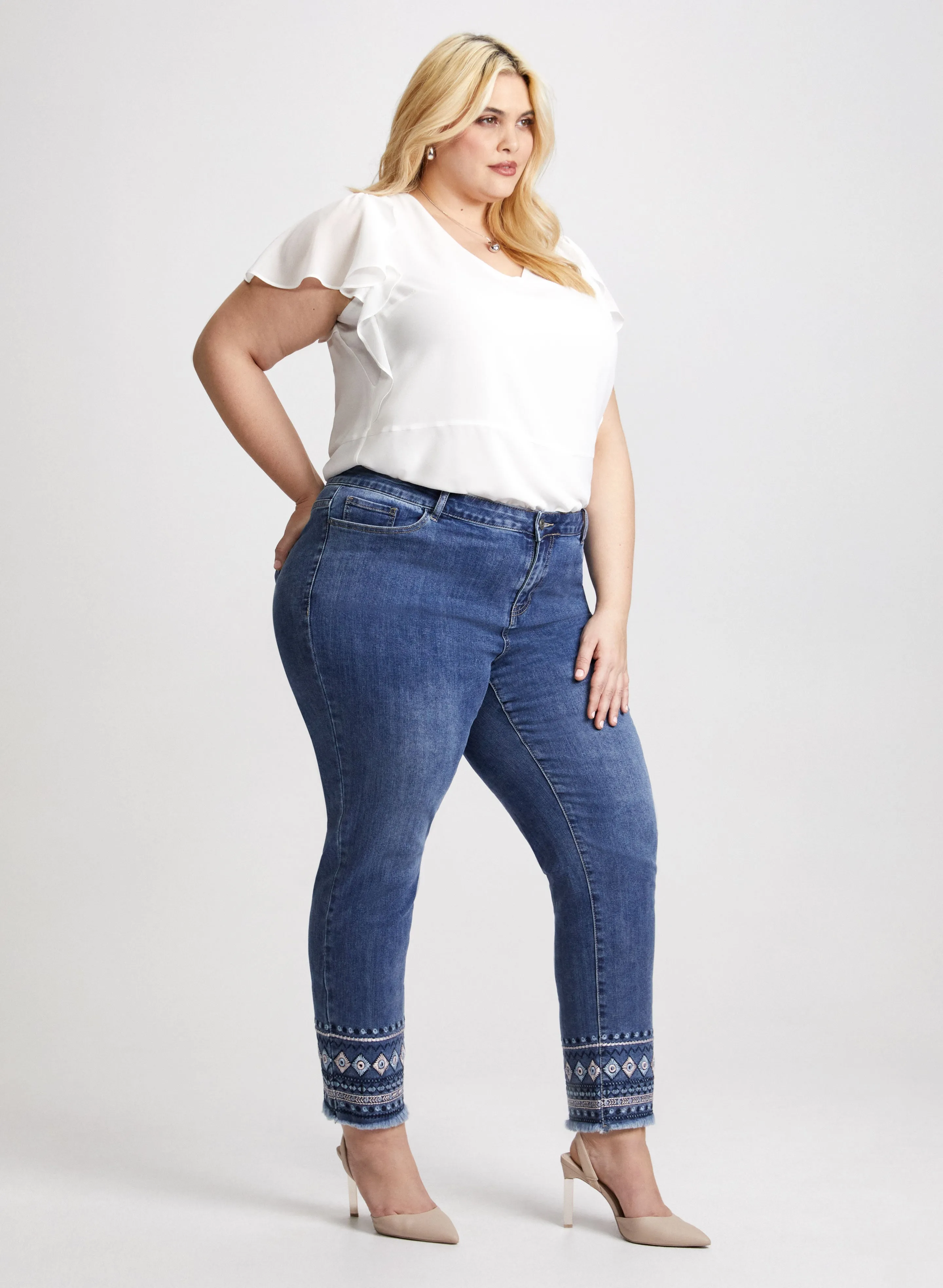 Charlie B - Embroidered Straight Leg Jeans sold by Laura product image thumbnail 4