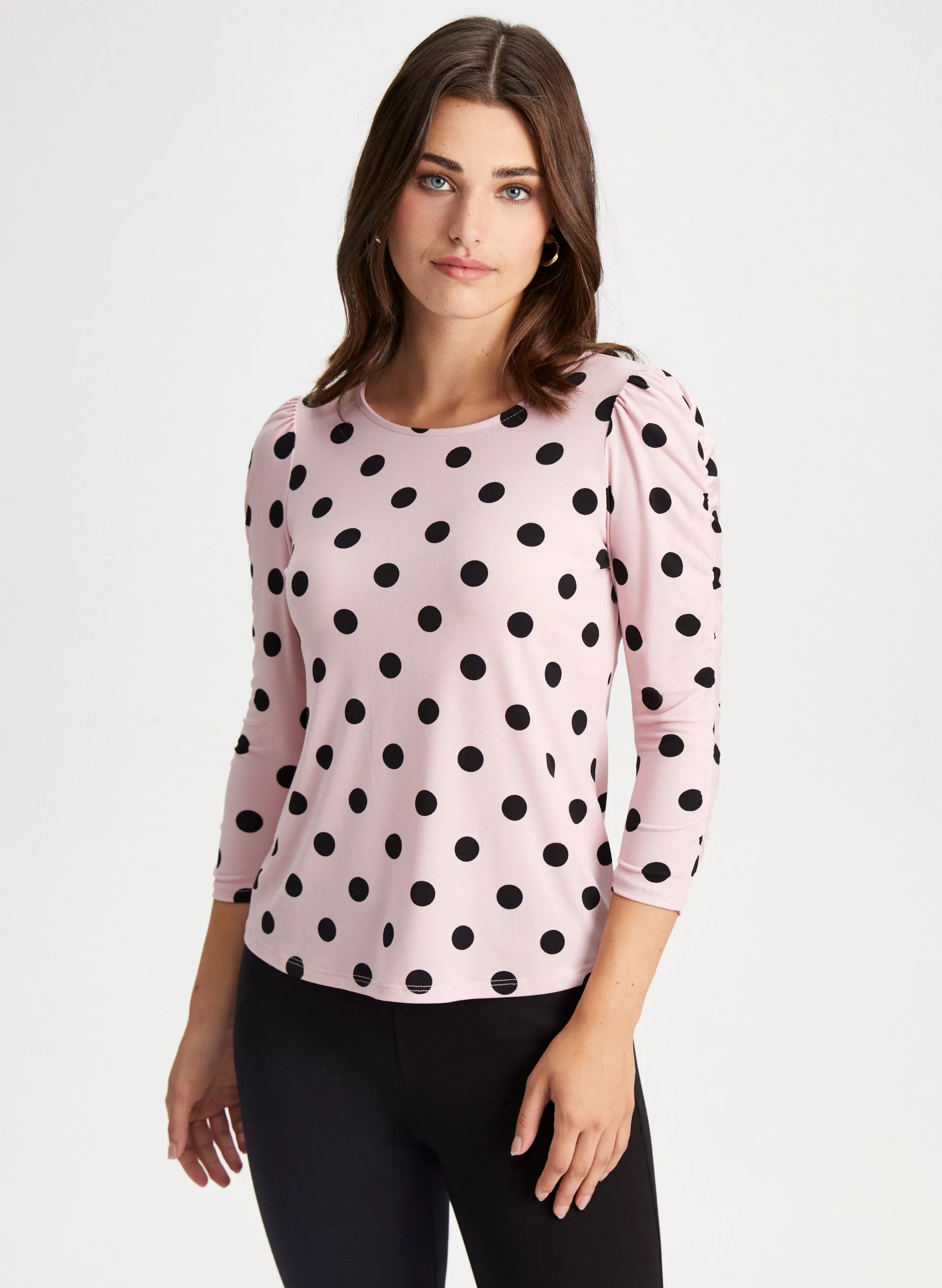 Dot Print 3/4 Sleeve Top sold by Laura product image thumbnail 5