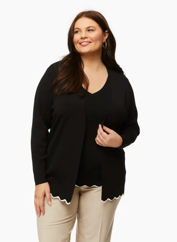 Scallop Detail Cardigan sold by Laura