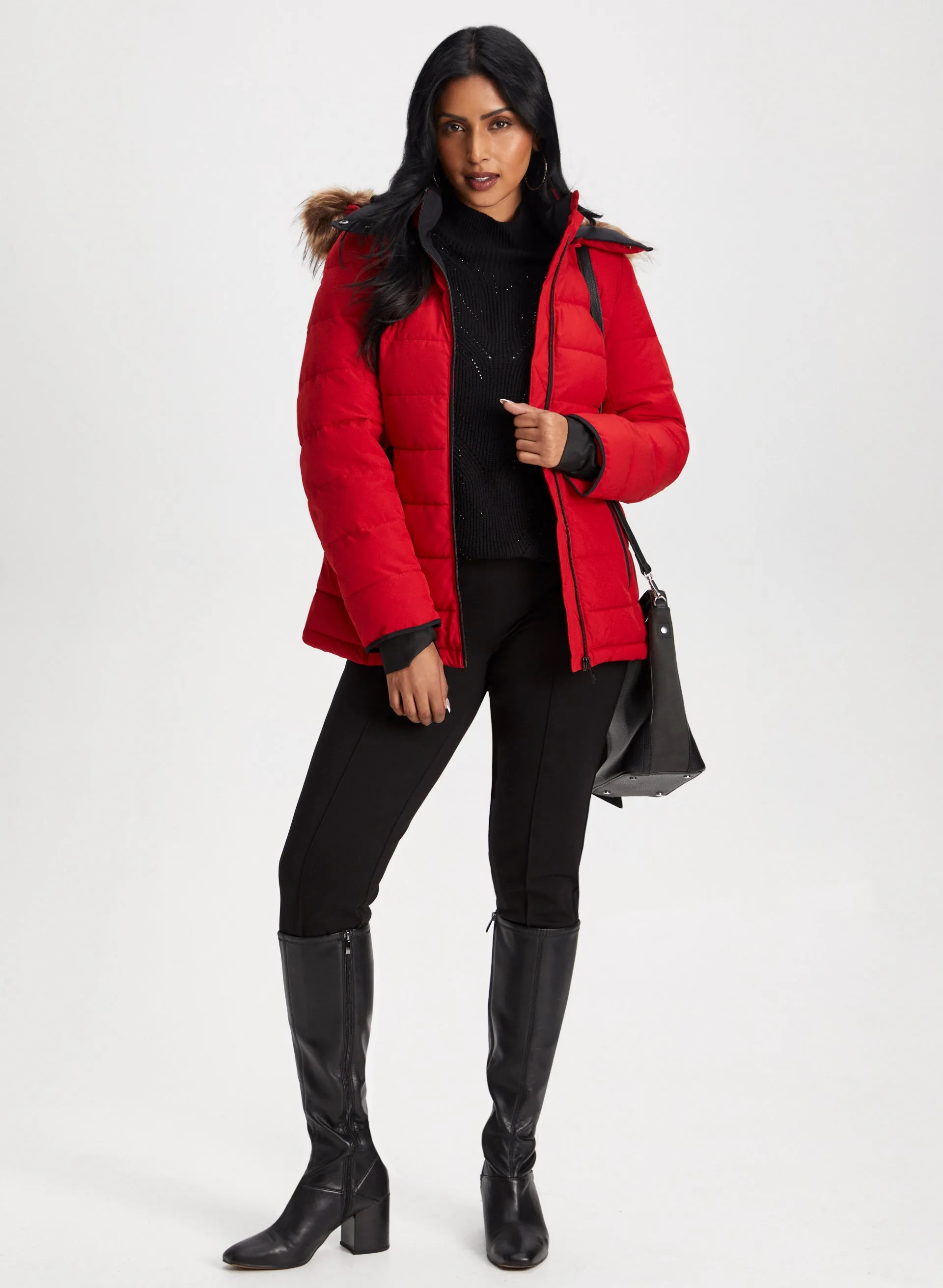 Stretch Recycled Vegan Down Coat sold by Laura product image thumbnail 3