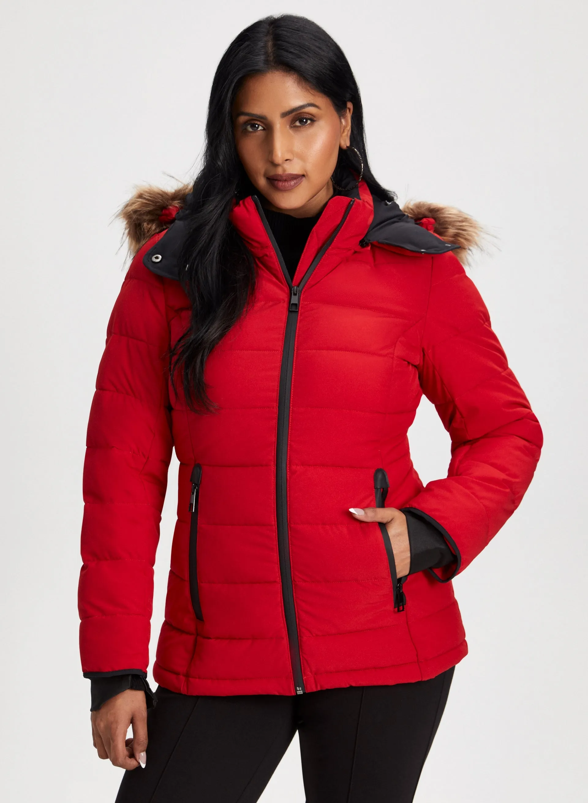 Stretch Recycled Vegan Down Coat sold by Laura