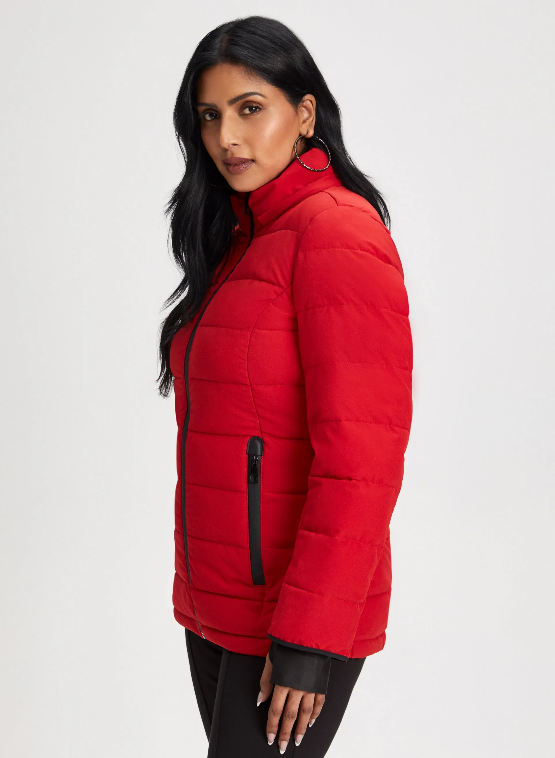 Stretch Recycled Vegan Down Coat sold by Laura product image thumbnail 2