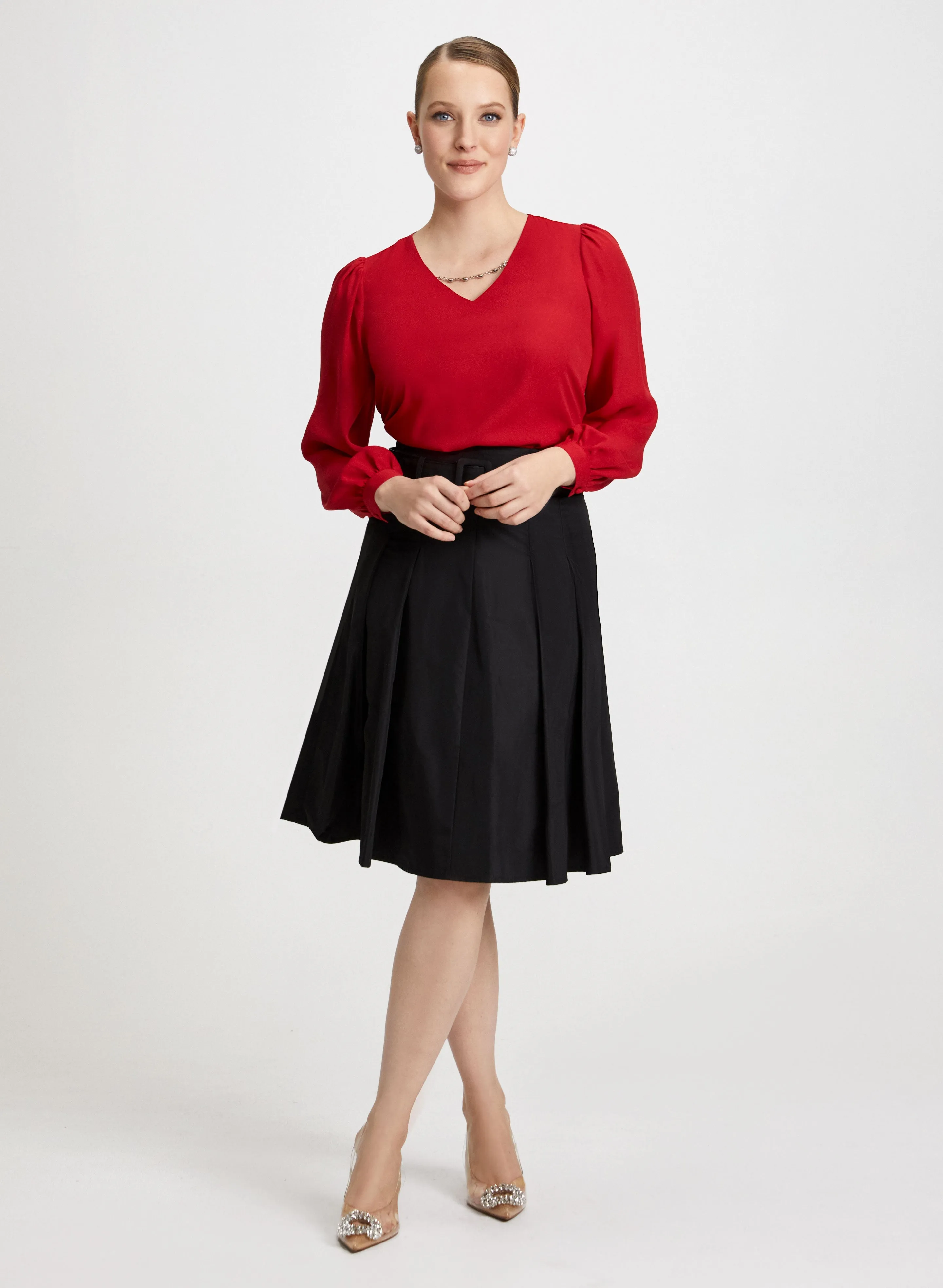 Rhinestone Chain Top & Flare Skirt sold by Laura