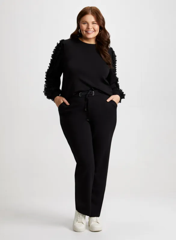 Tie Waist Pants & Ruffle Sleeve Top sold by Laura