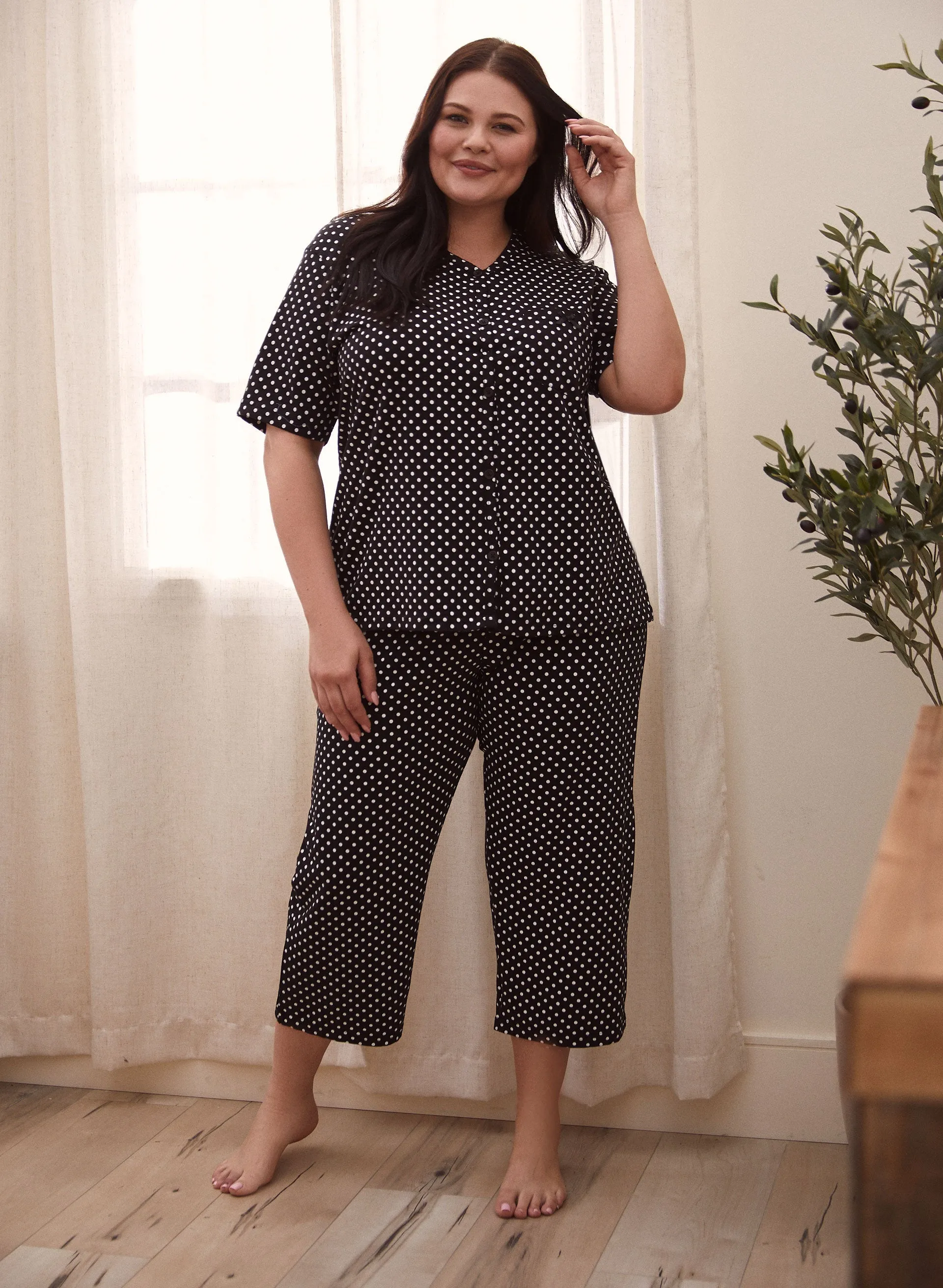 Polka Dot Cotton Pyjama Set sold by Laura