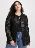 Joseph Ribkoff - Contrast Print Vegan Leather Jacket sold by Laura