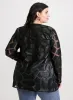 Joseph Ribkoff - Contrast Print Vegan Leather Jacket sold by Laura