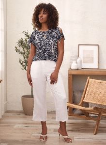 Palm Leaf Print Top sold by Laura
