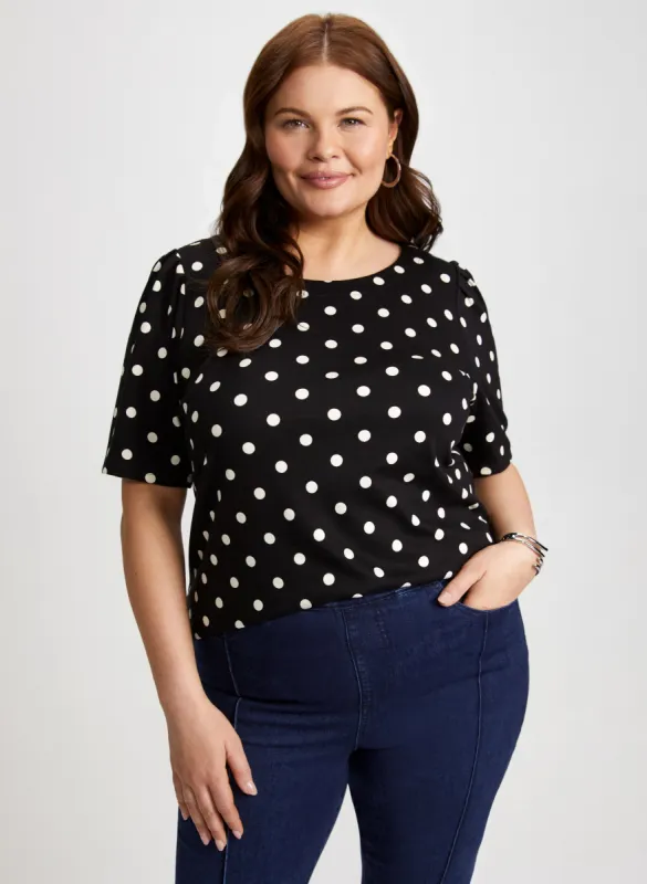 Polka Dot Motif Top sold by Laura