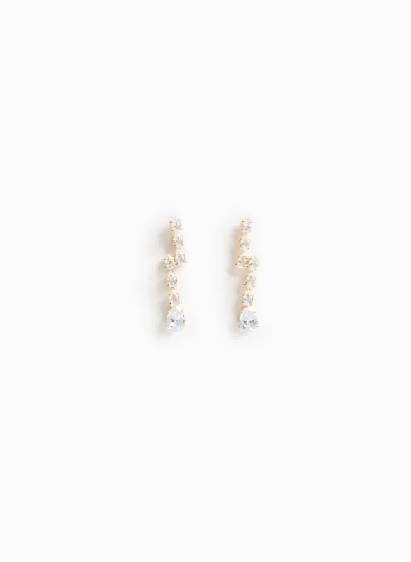Linear Cubic Zirconia Earrings sold by Laura