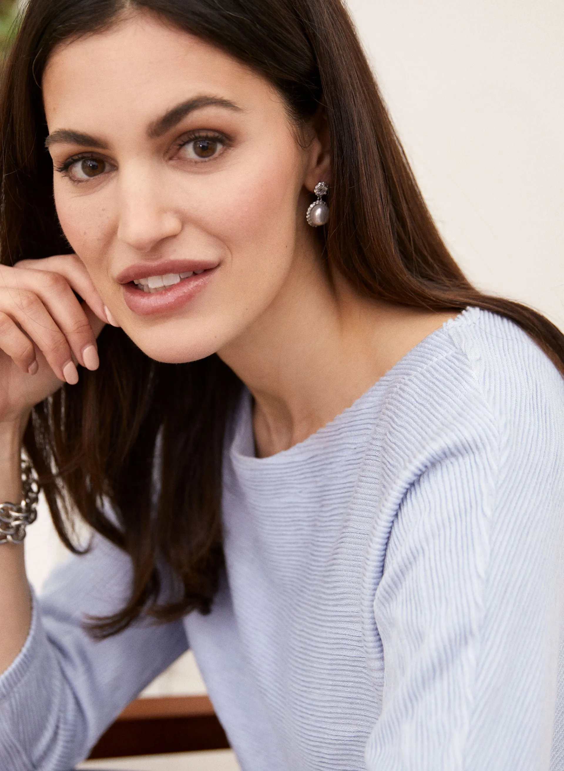 3/4 Sleeve Ottoman Stitch Top sold by Laura product image thumbnail 2